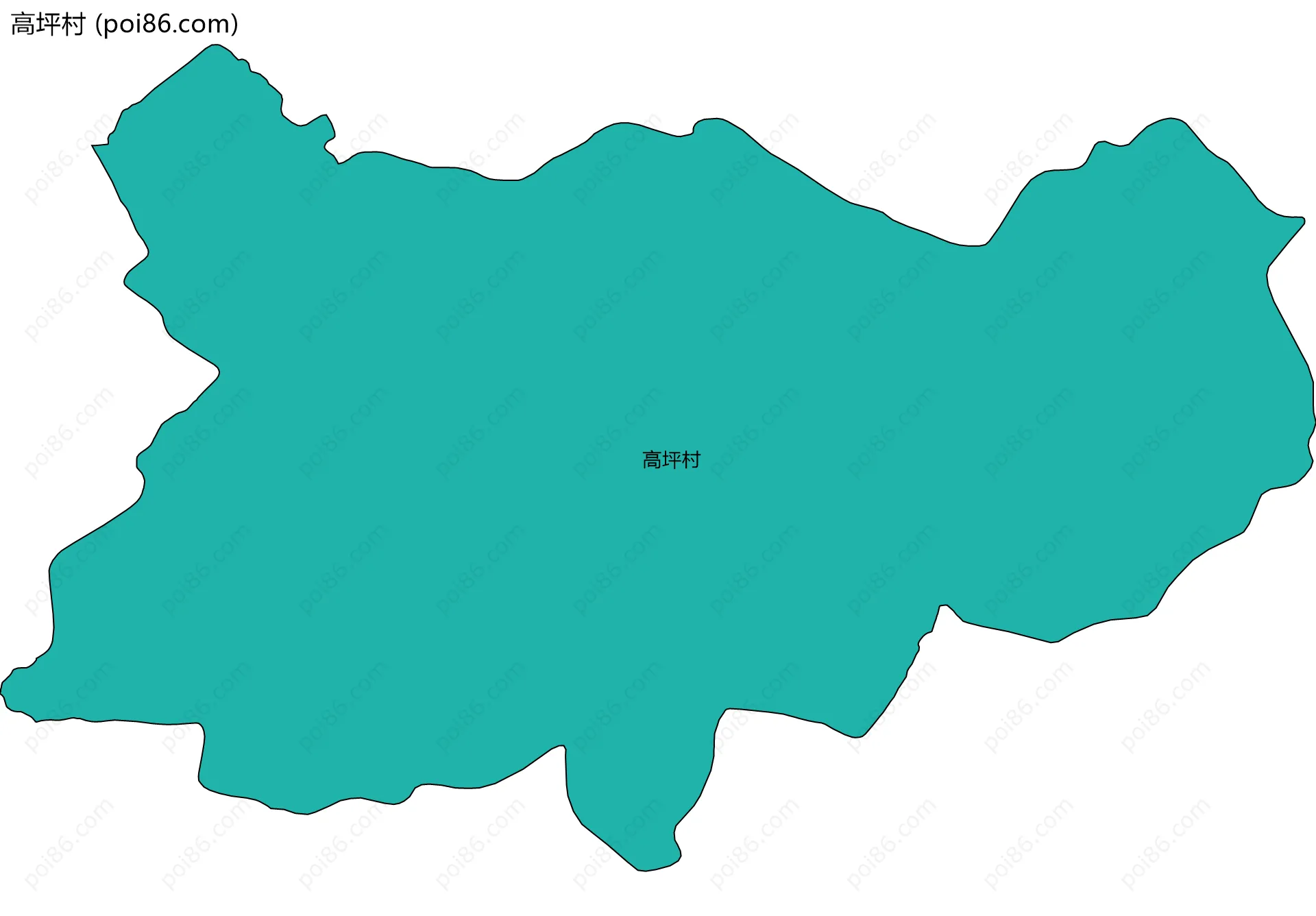 高坪村边界地图