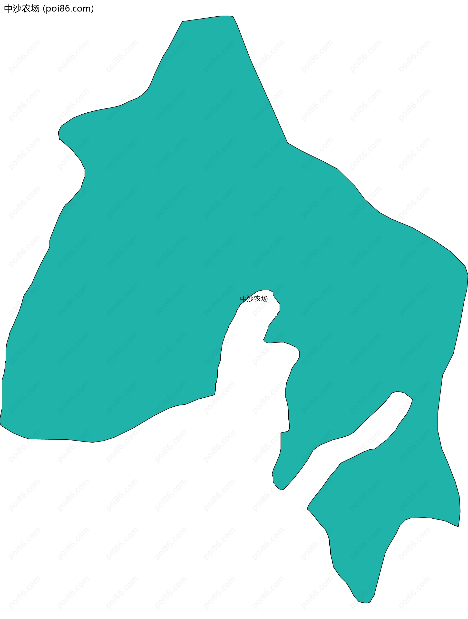 中沙农场边界地图