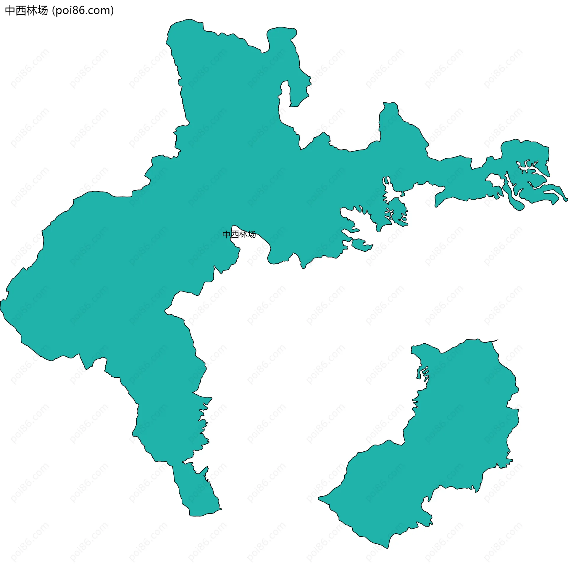 中西林场边界地图