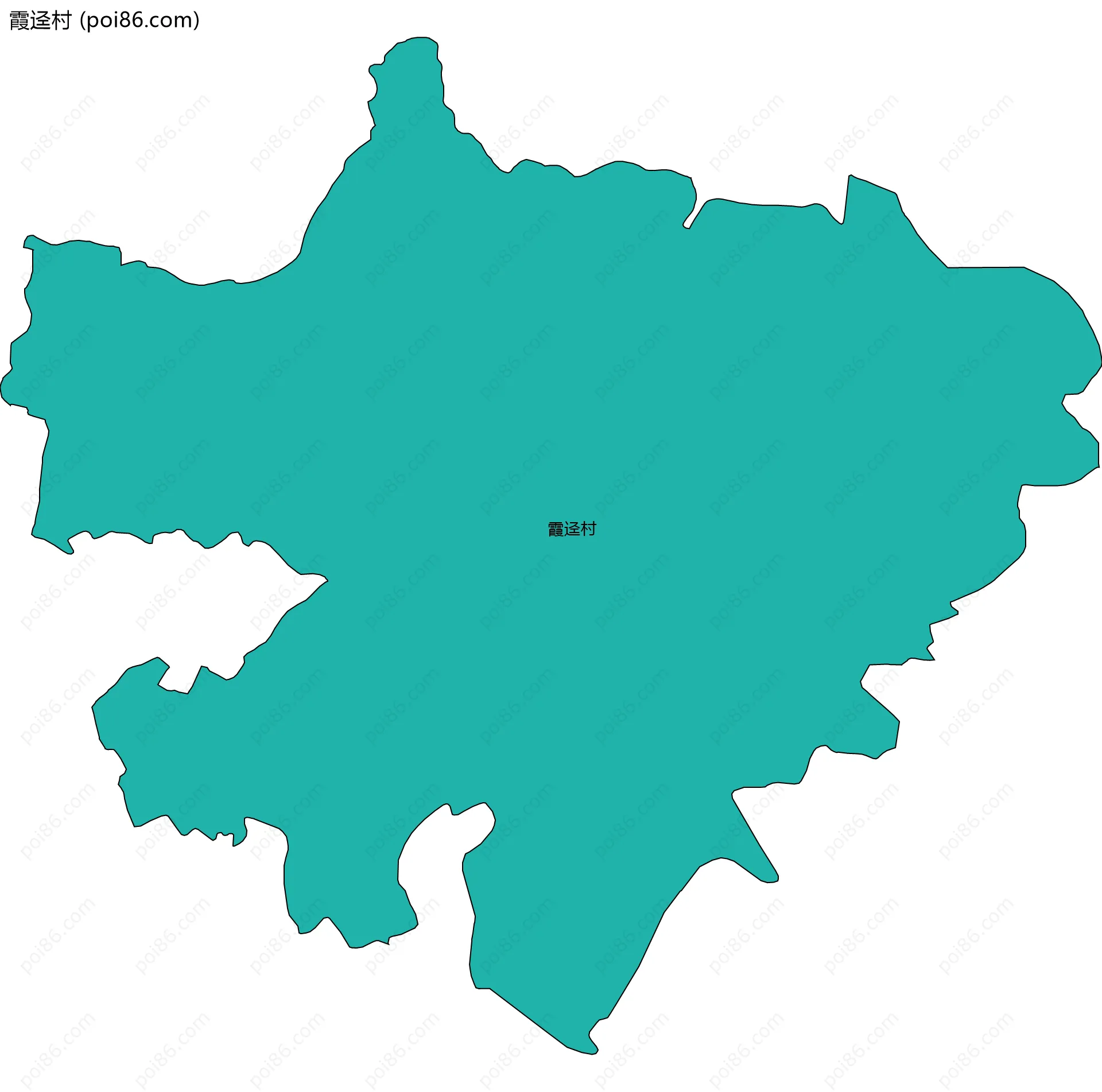 霞迳村边界地图