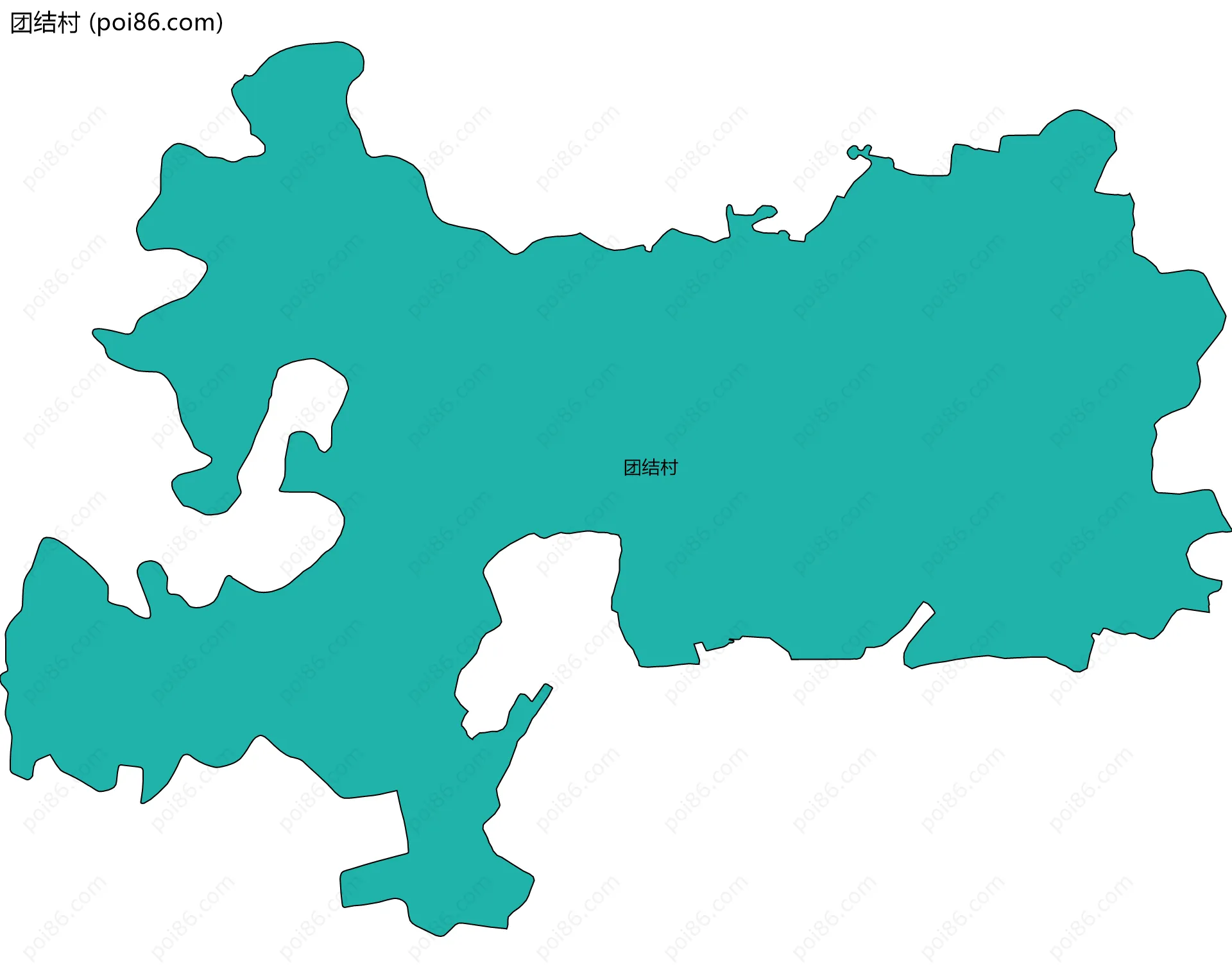 团结村边界地图