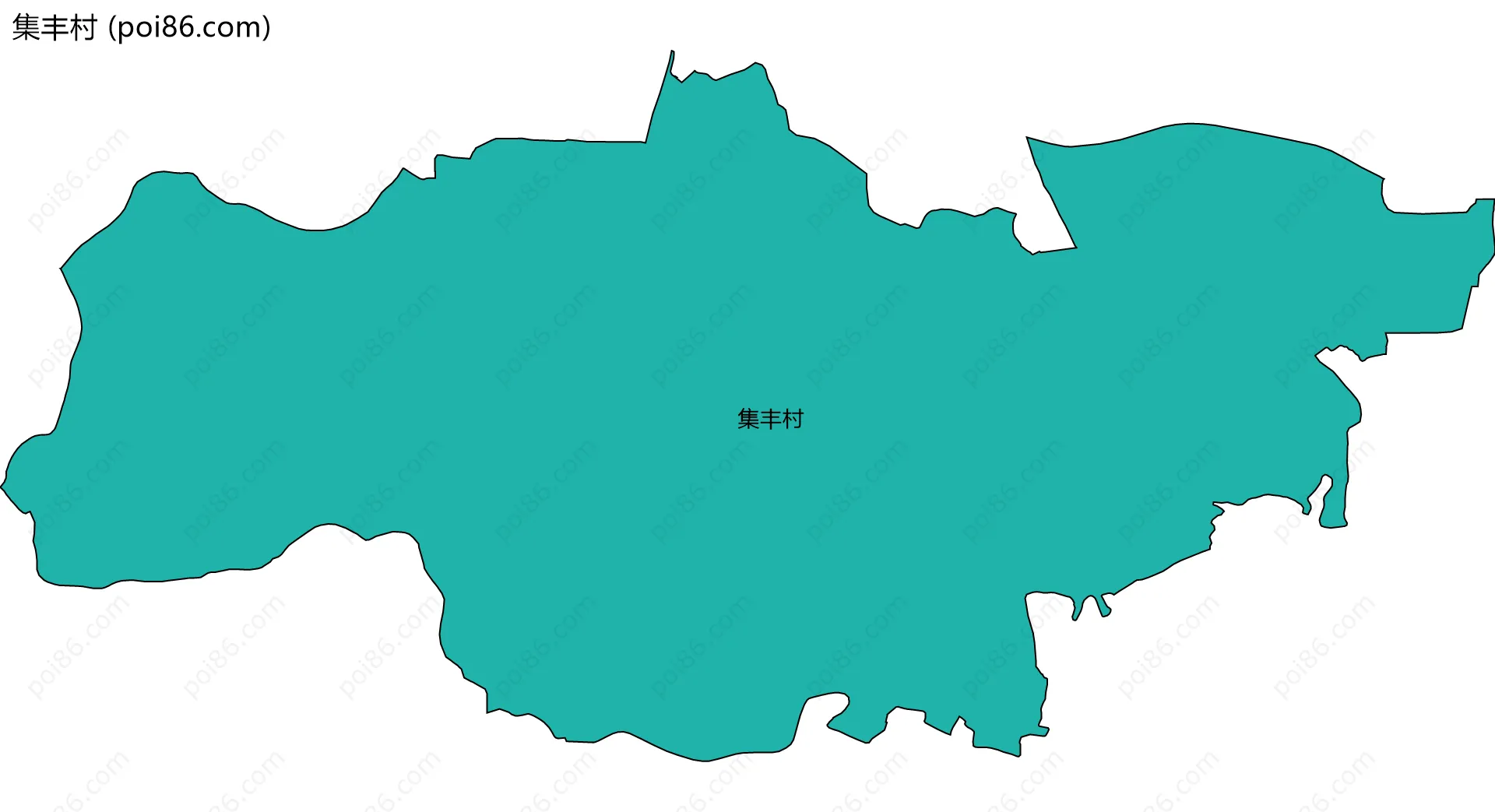 集丰村边界地图
