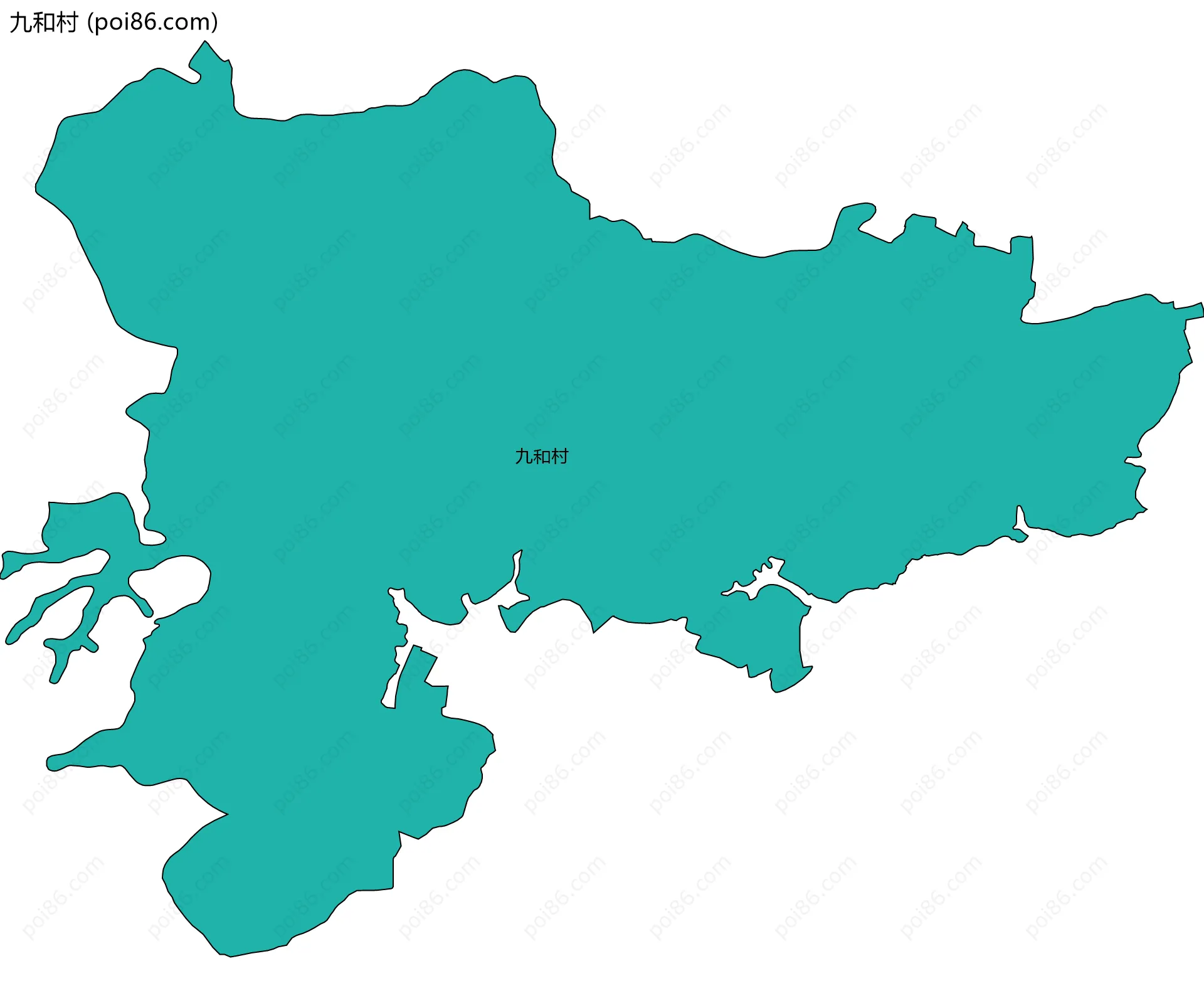 九和村边界地图