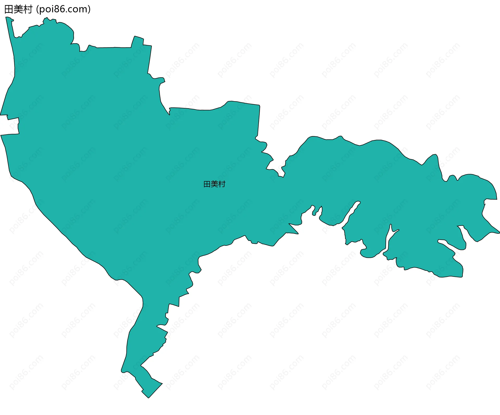 田美村边界地图