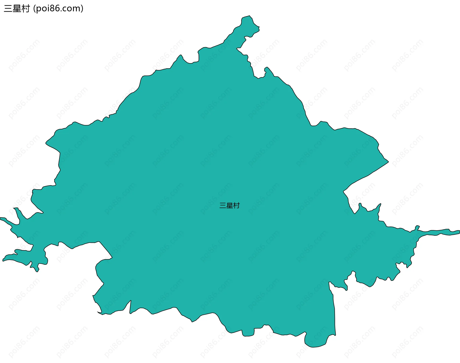 三星村边界地图
