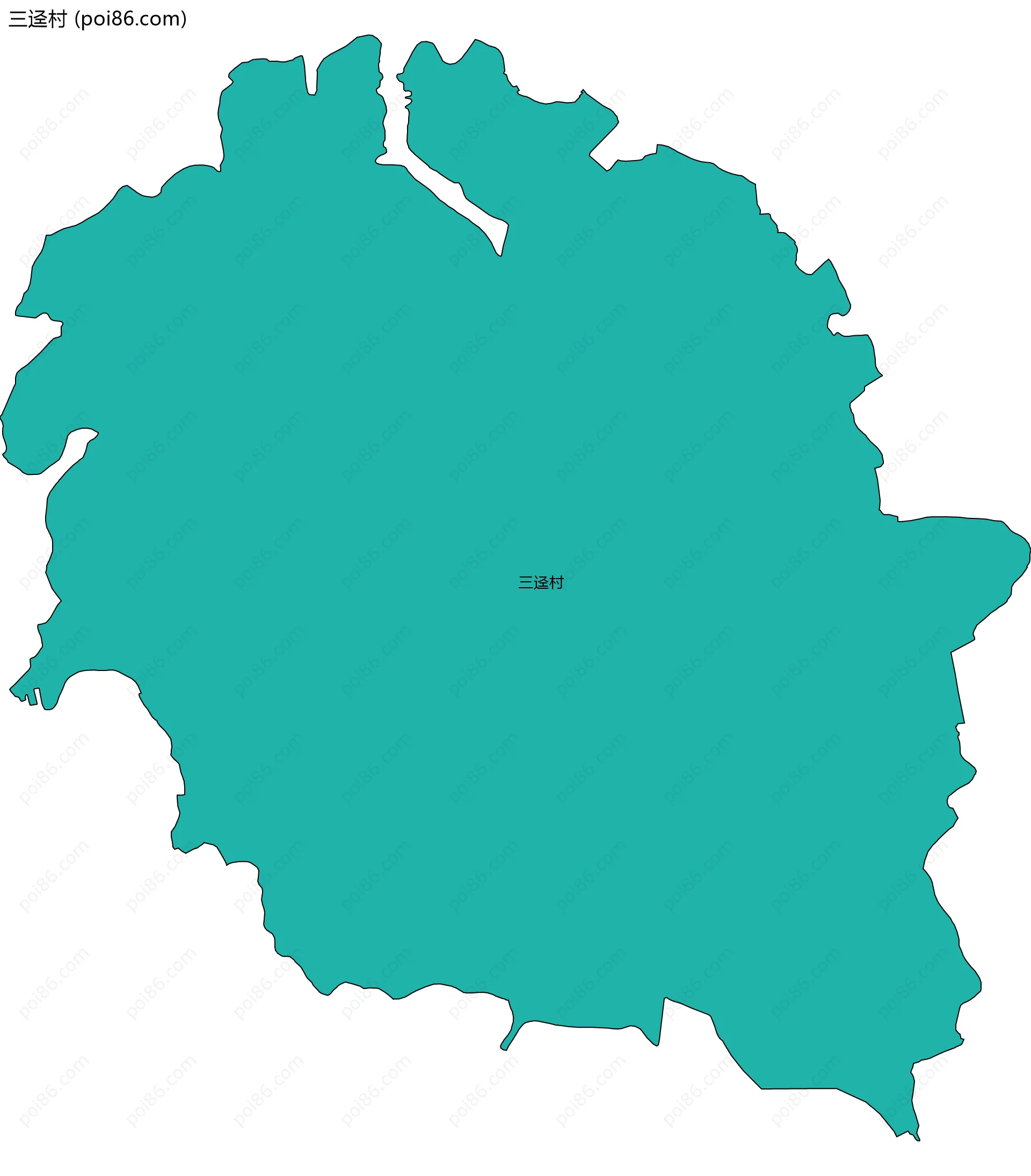三迳村边界地图