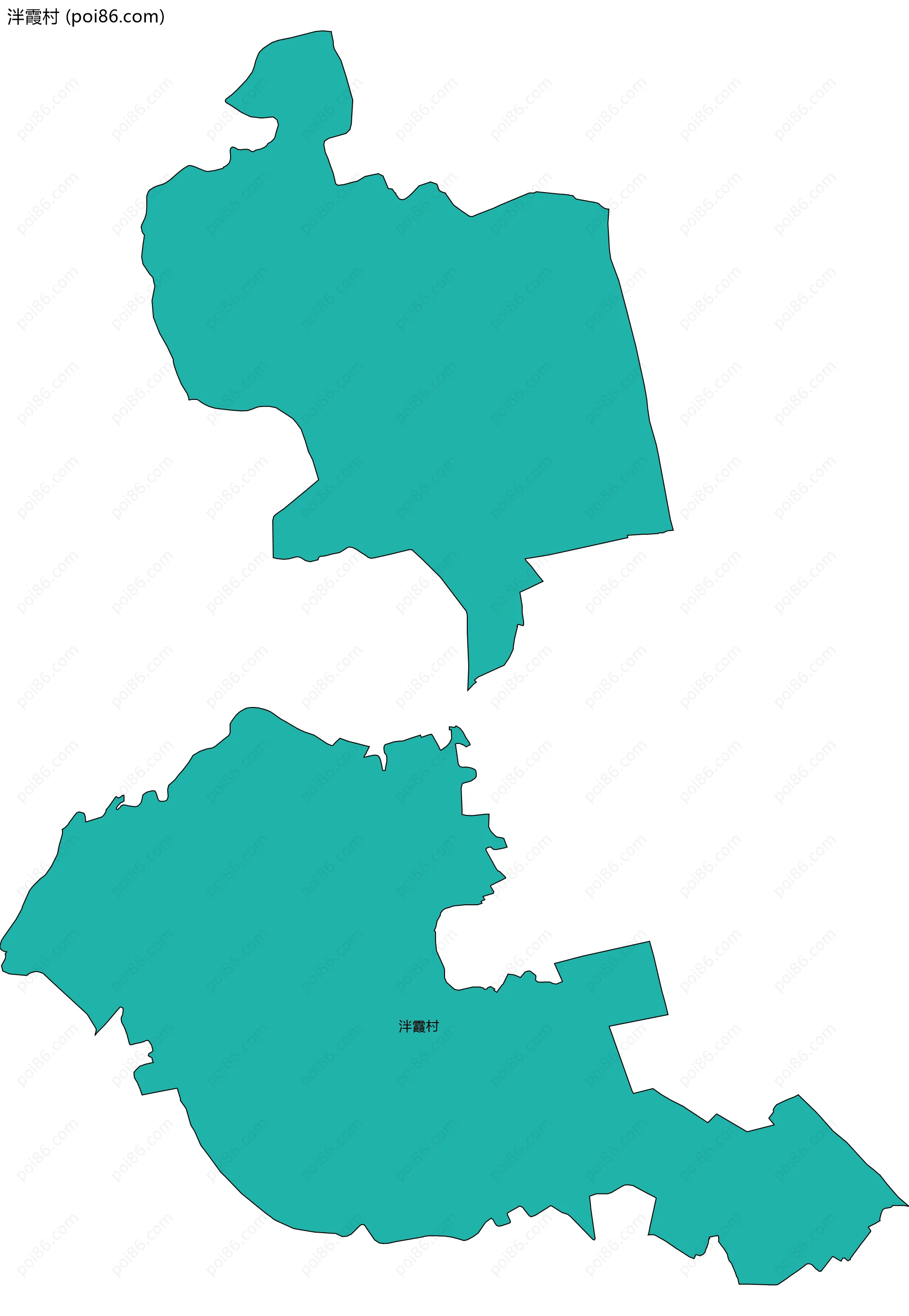 泮霞村边界地图