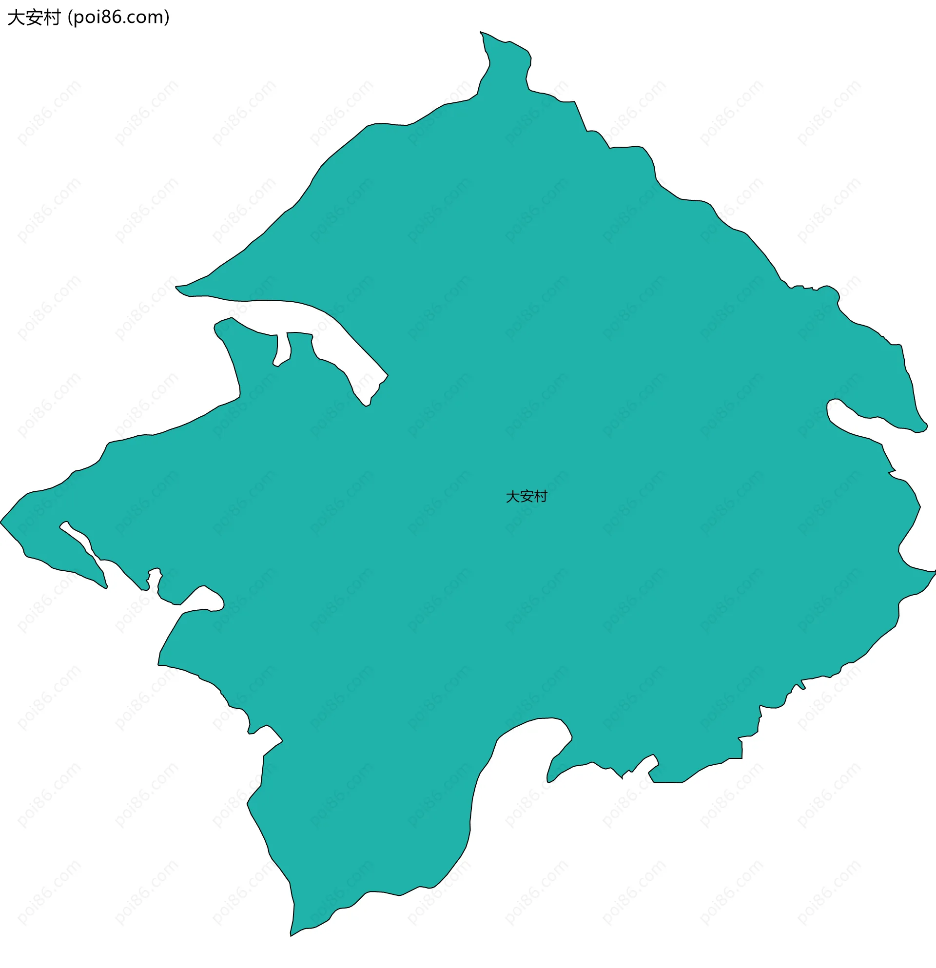 大安村边界地图