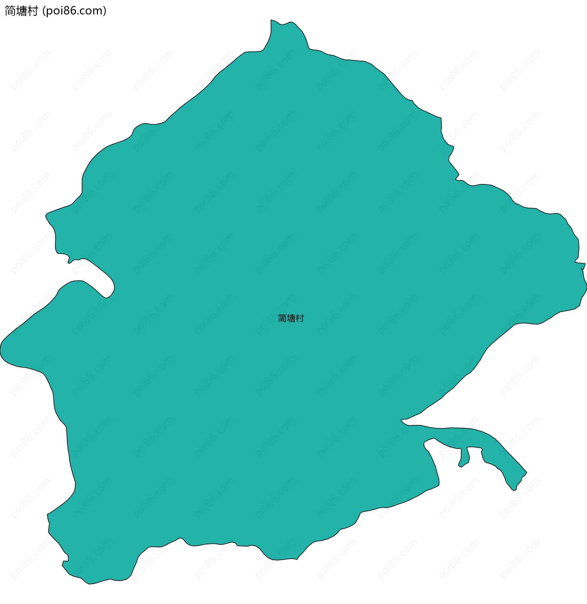 简塘村边界地图