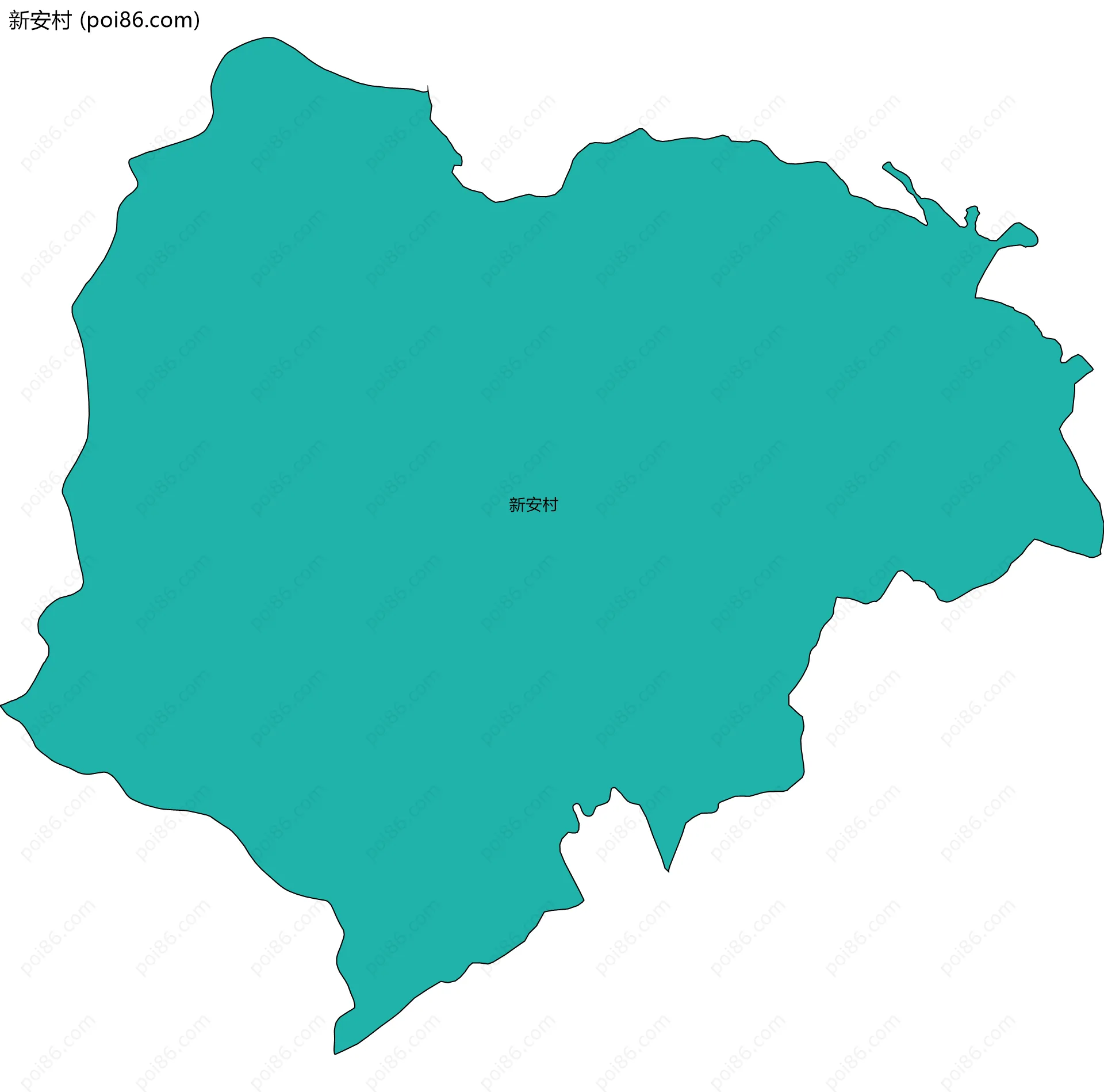 新安村边界地图