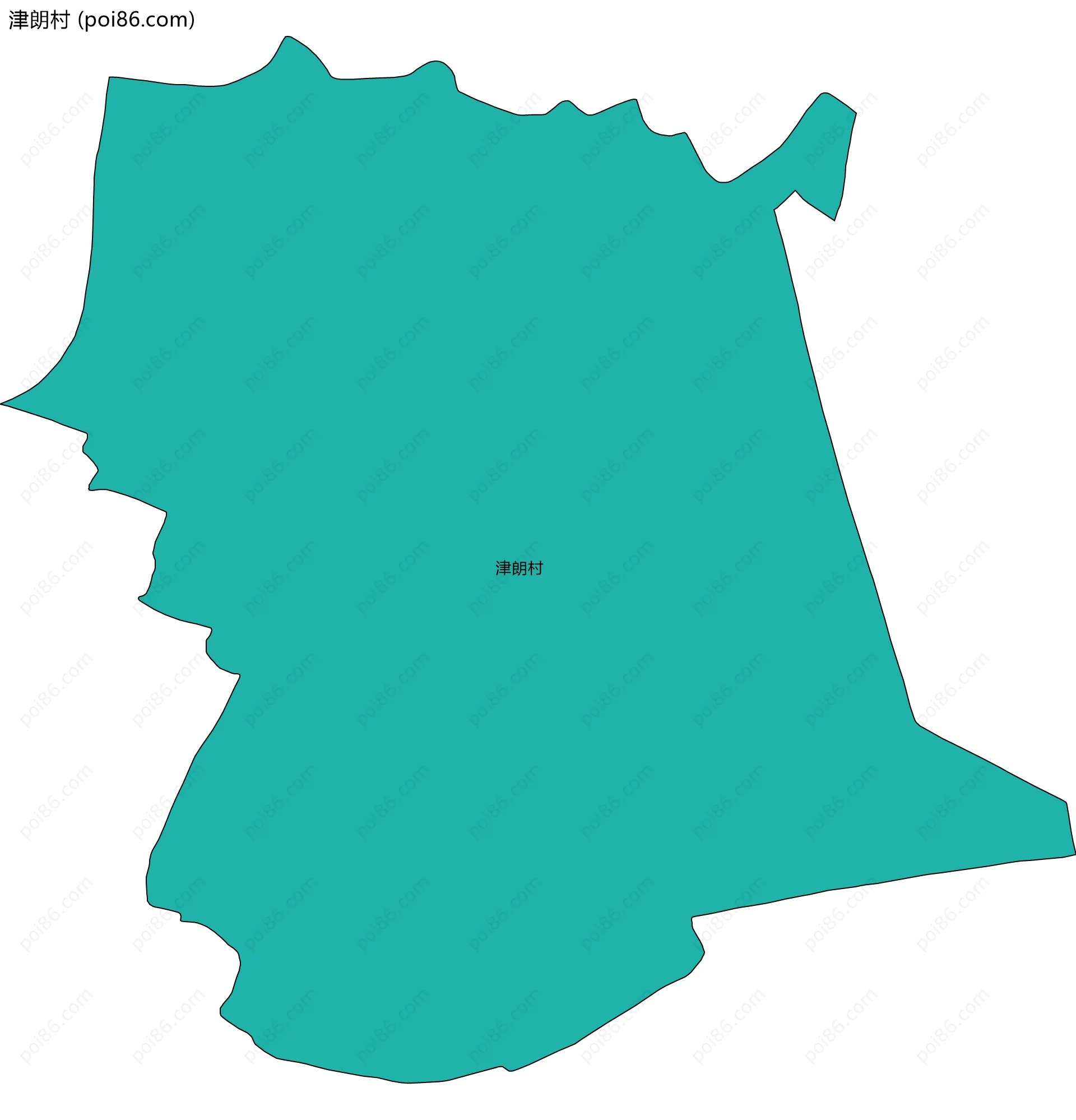 津朗村边界地图