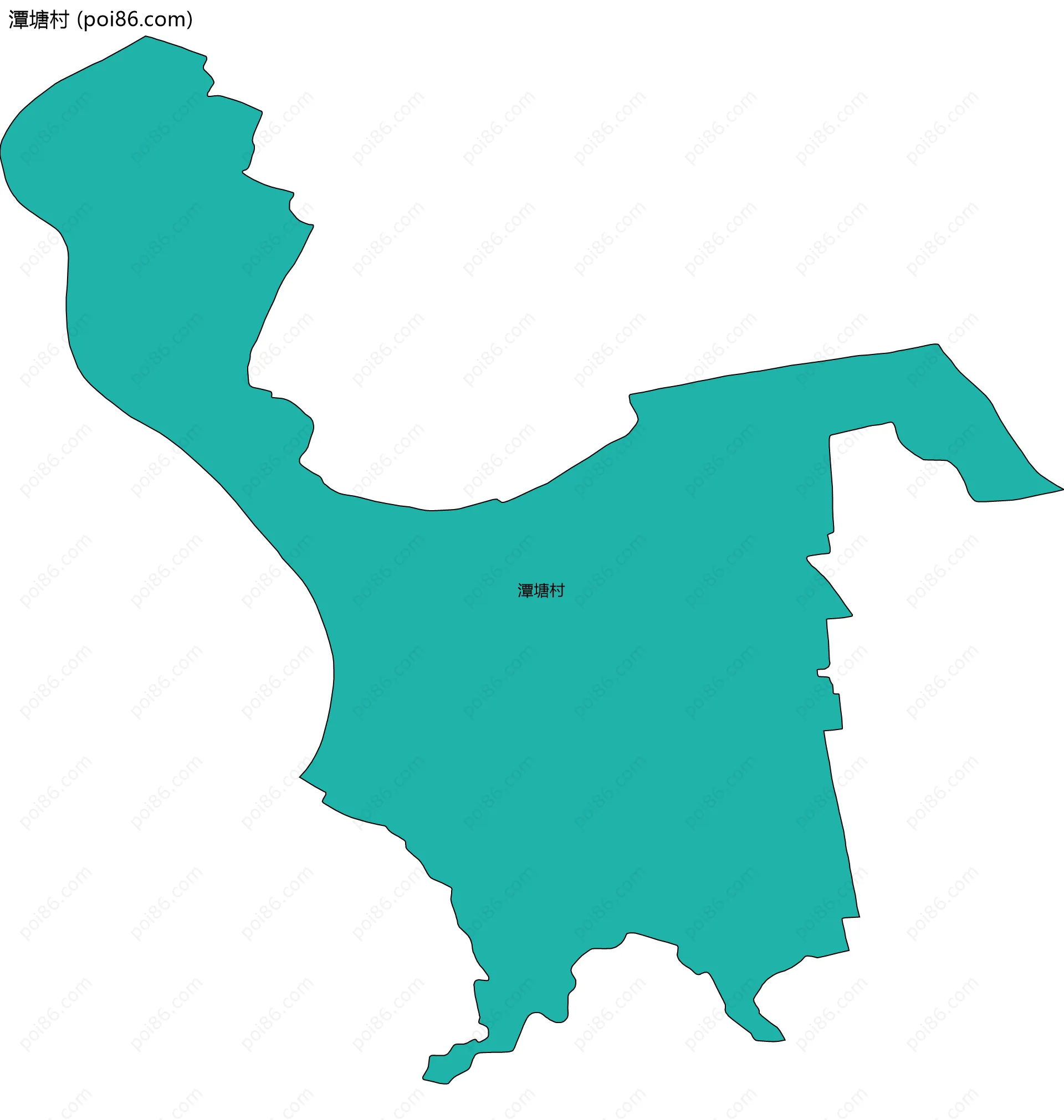 潭塘村边界地图