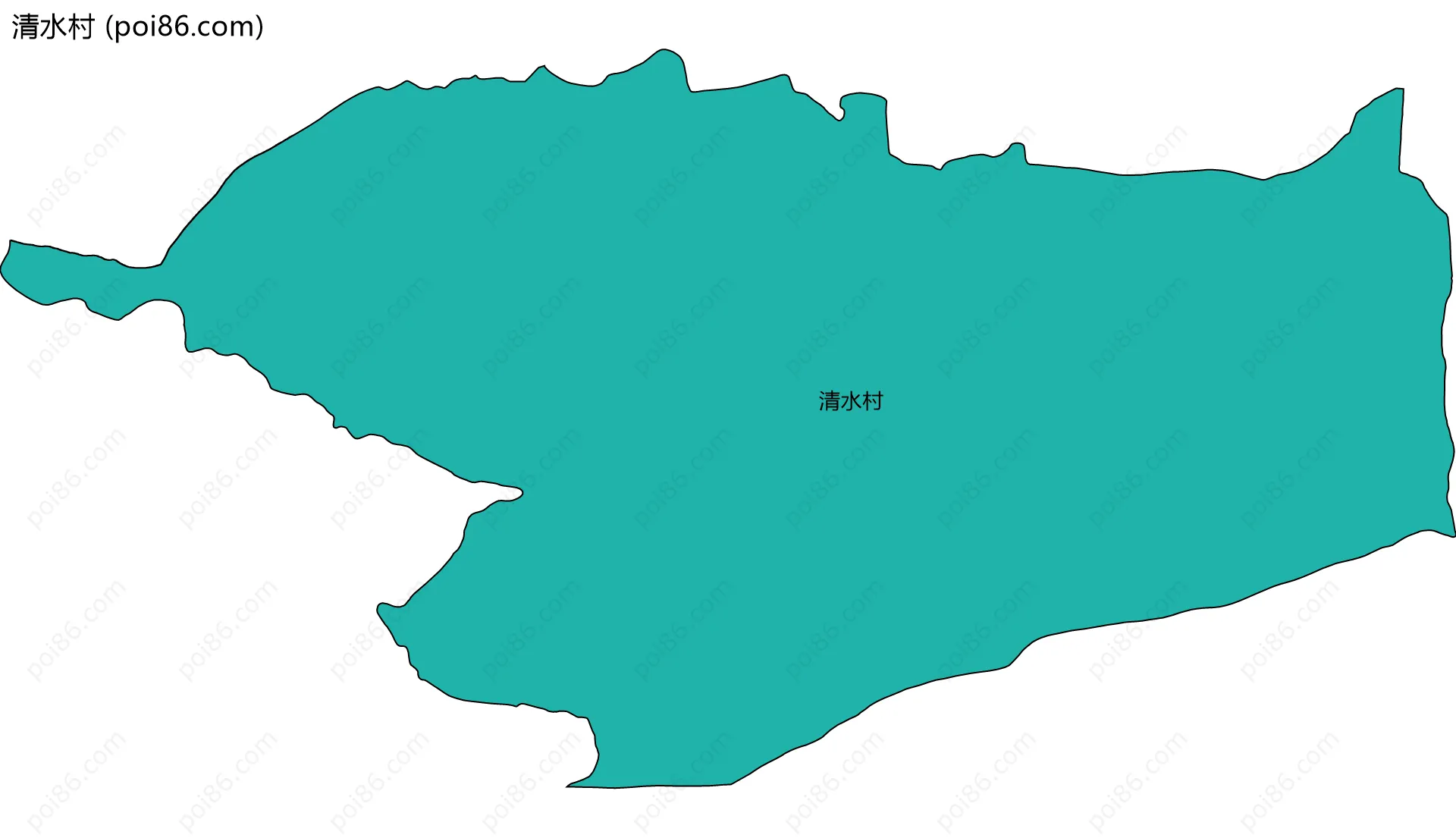 清水村边界地图