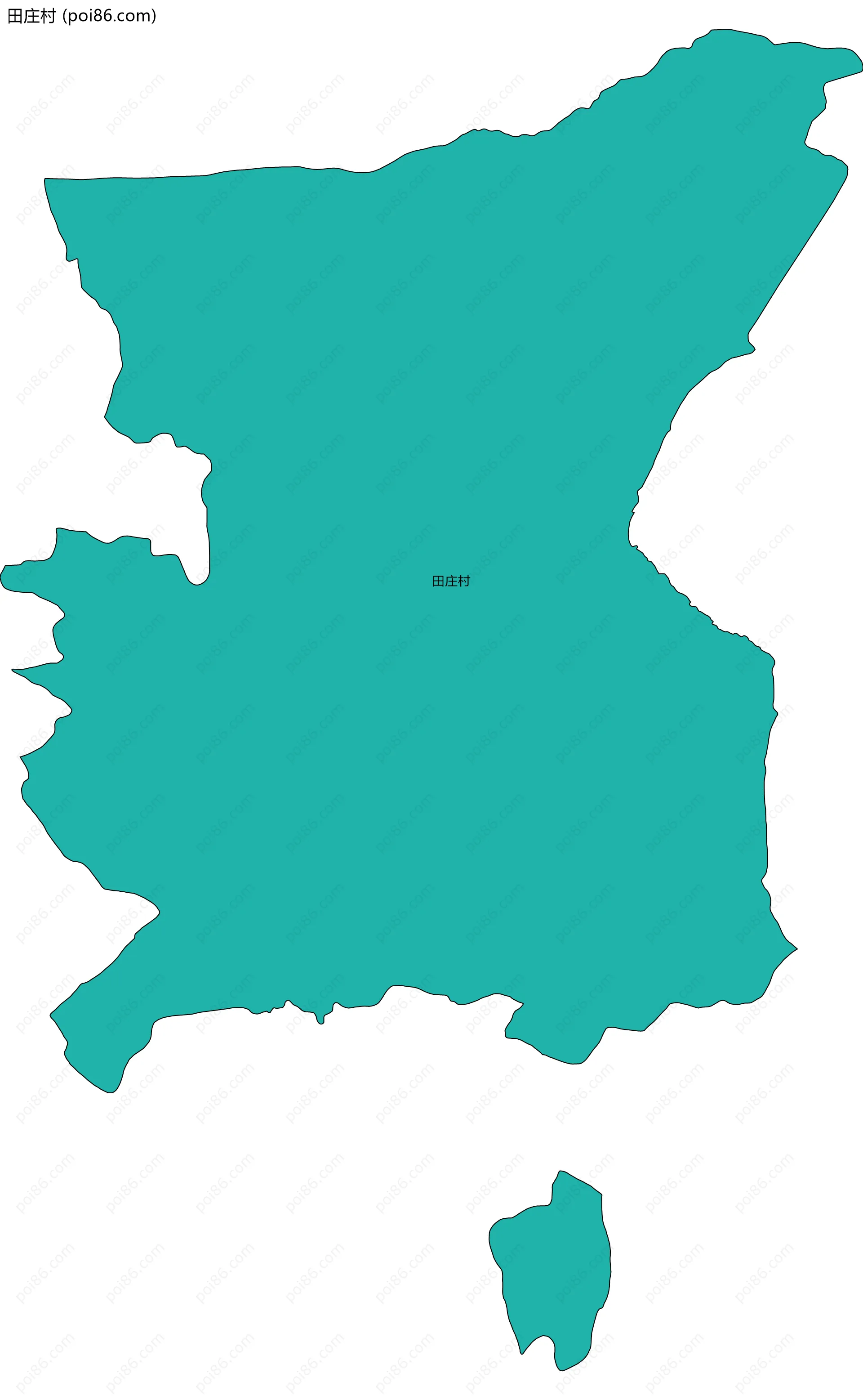 田庄村边界地图