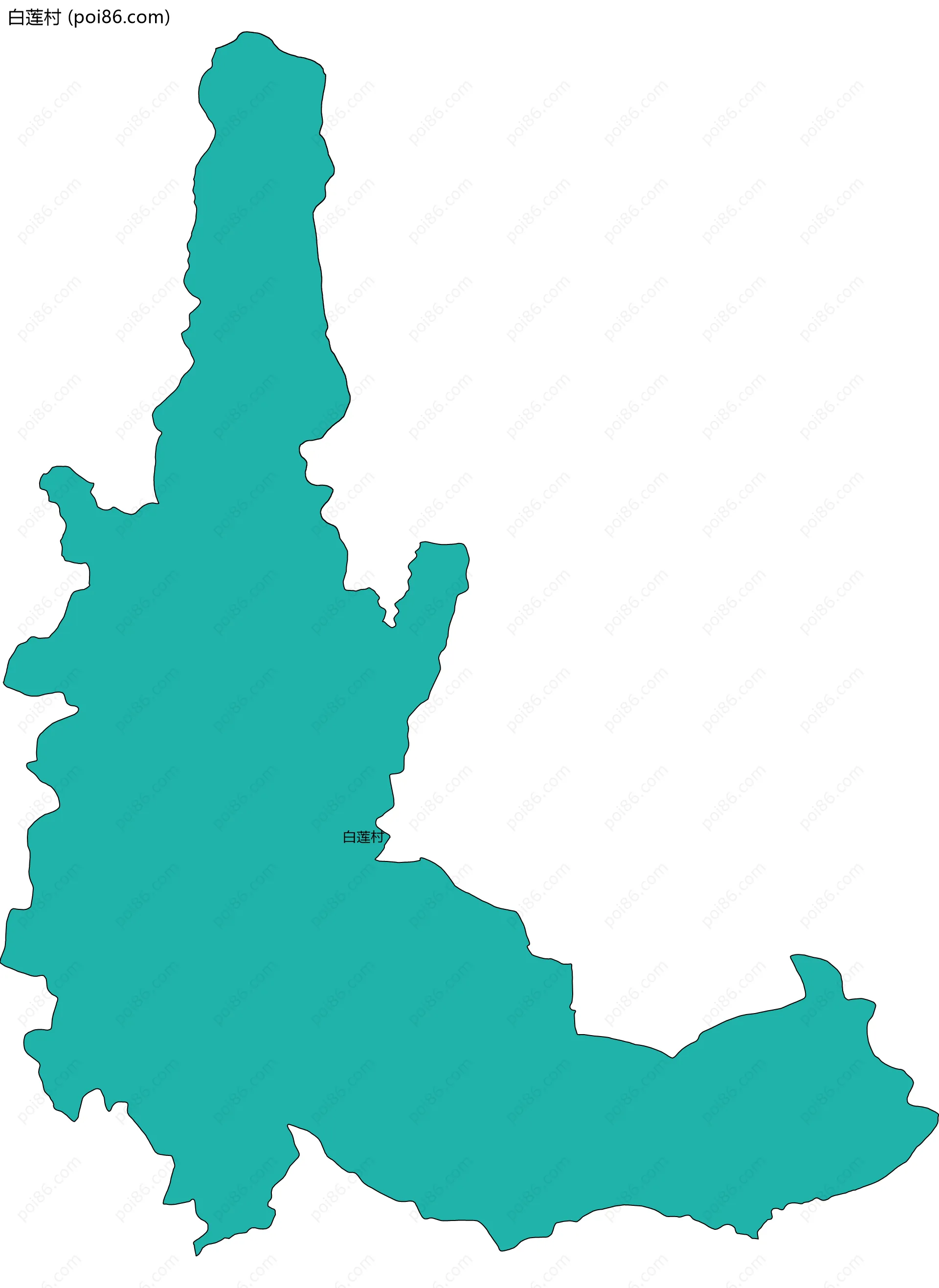 白莲村边界地图