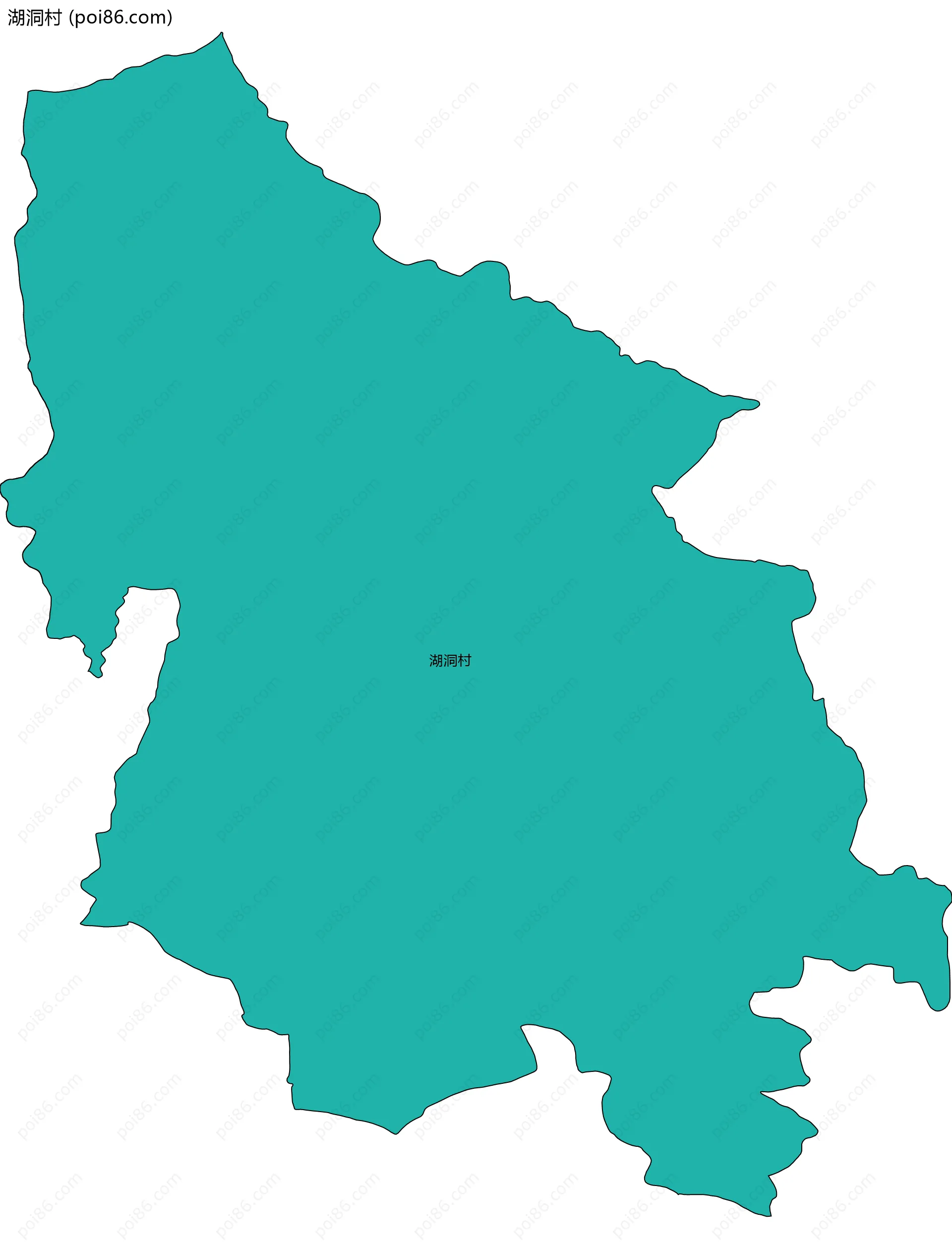 湖洞村边界地图