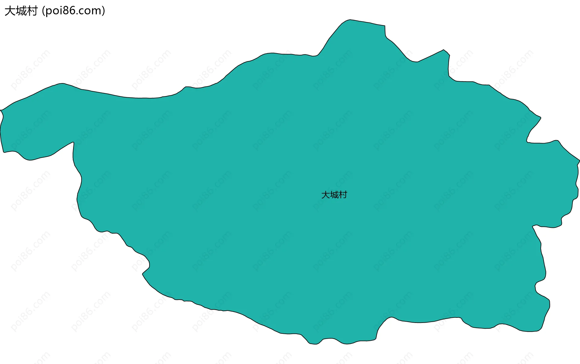 大城村边界地图