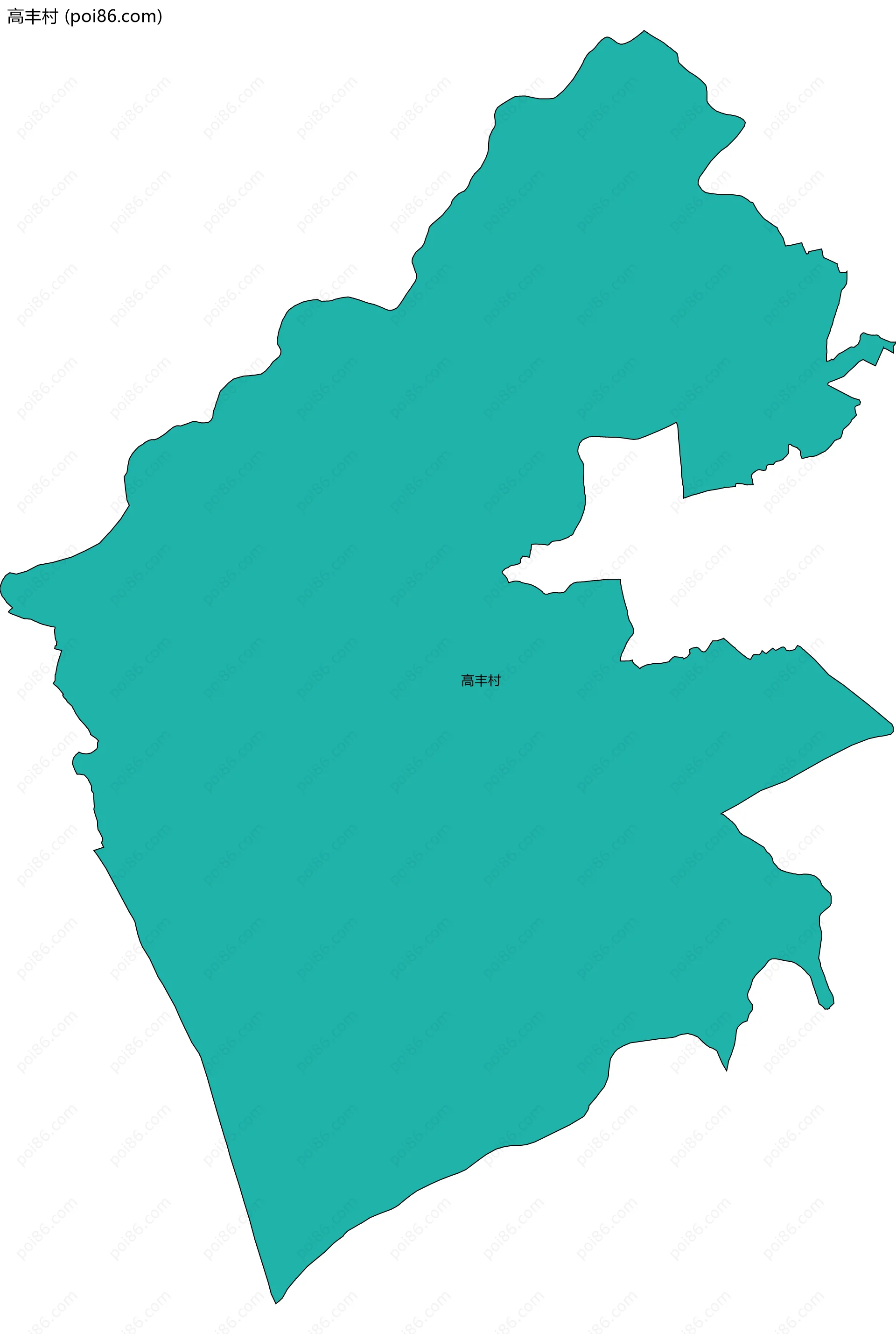 高丰村边界地图