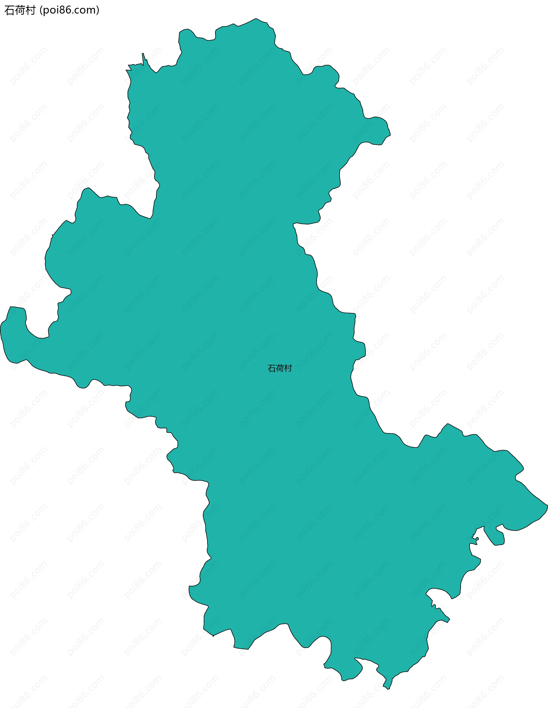 石荷村边界地图