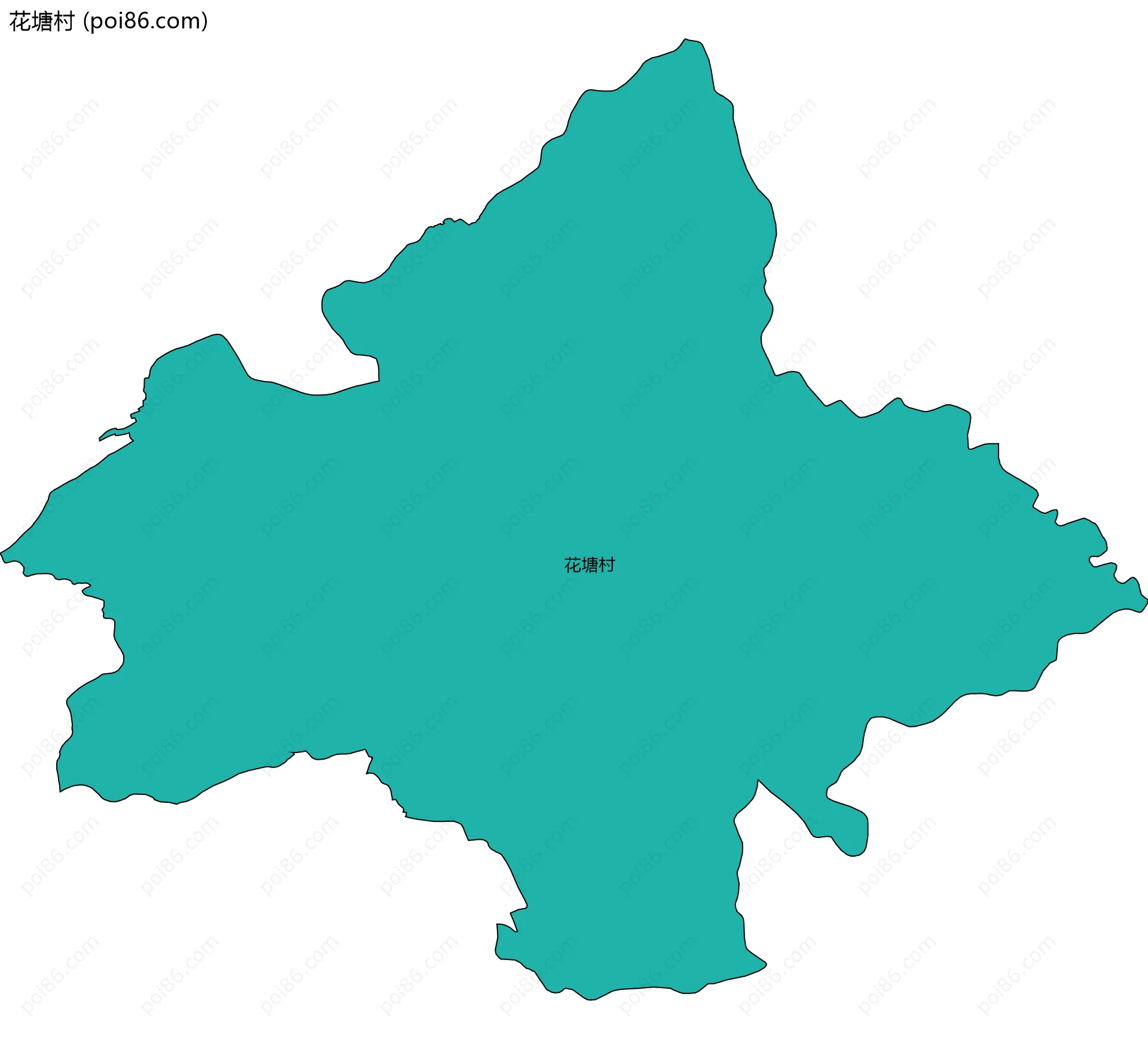 花塘村边界地图