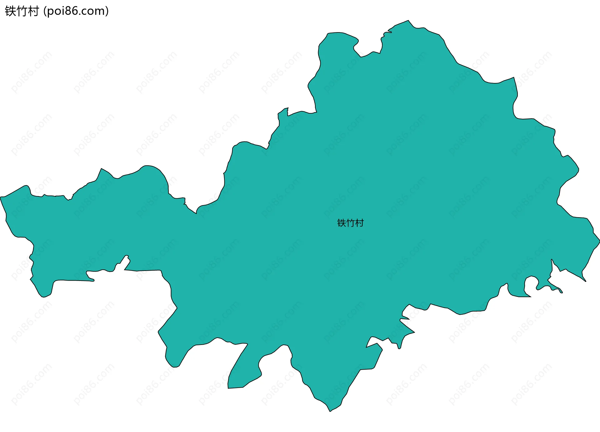 铁竹村边界地图