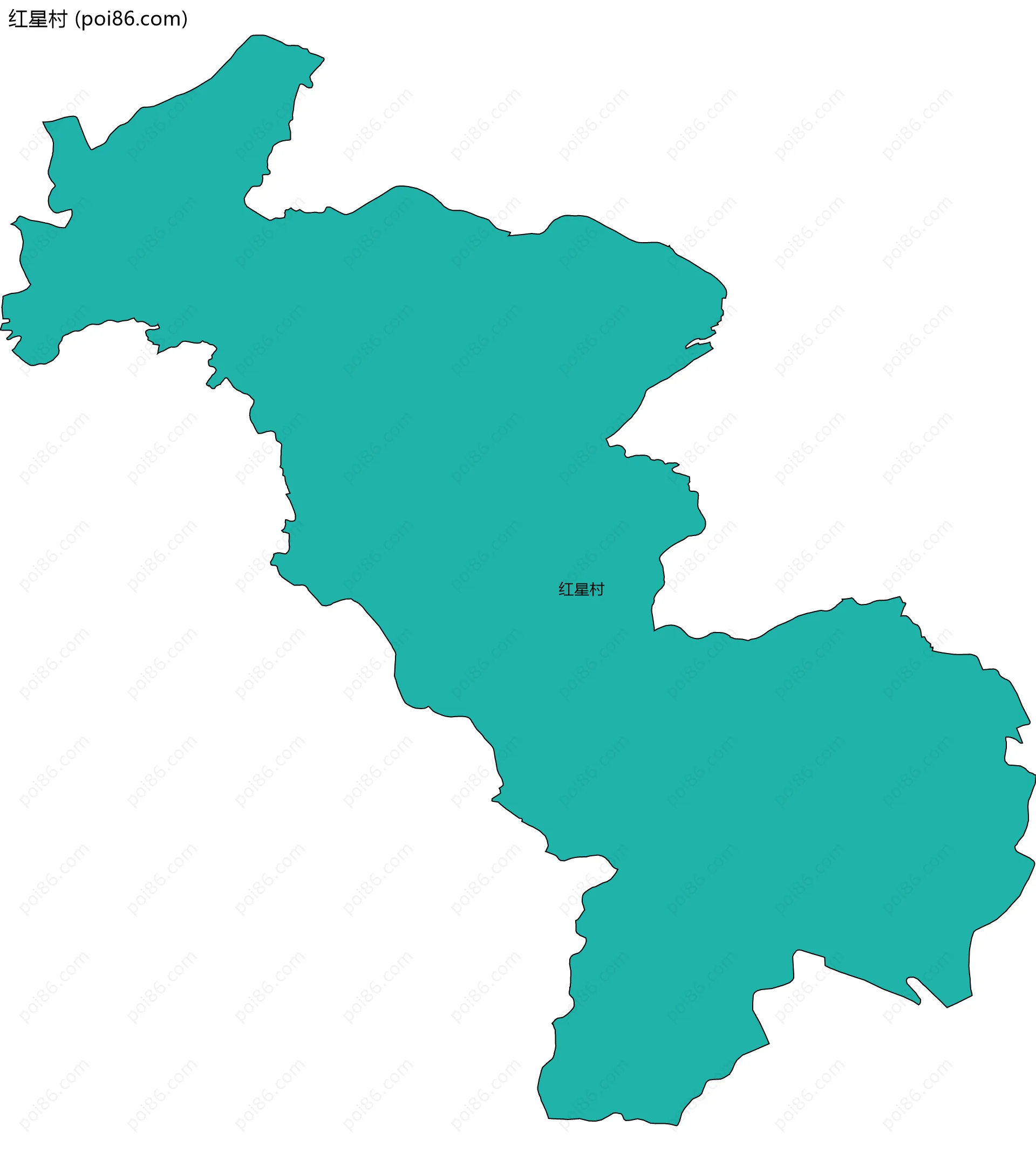 红星村边界地图
