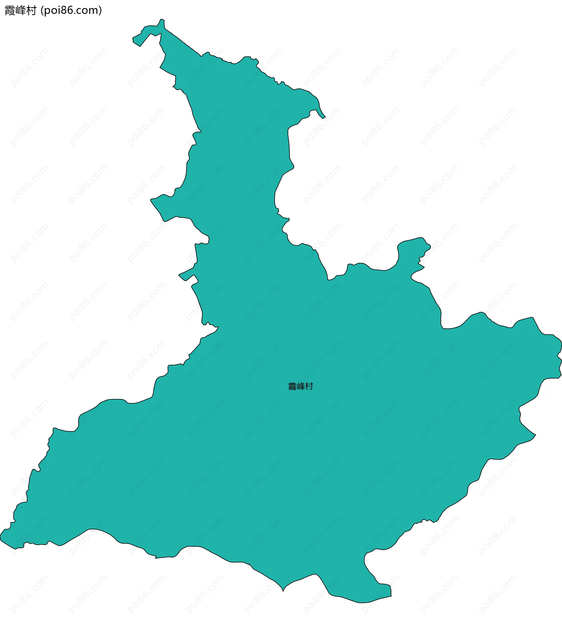 霞峰村边界地图