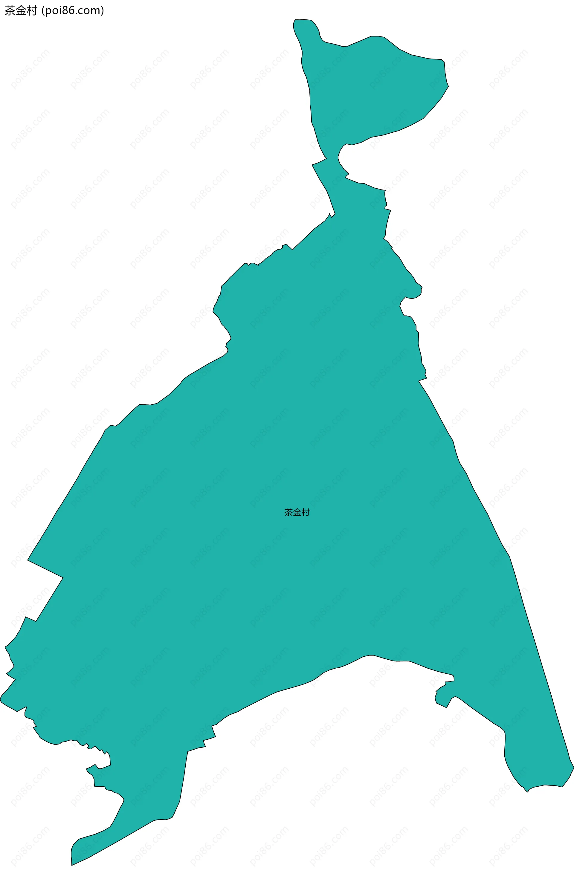 茶金村边界地图