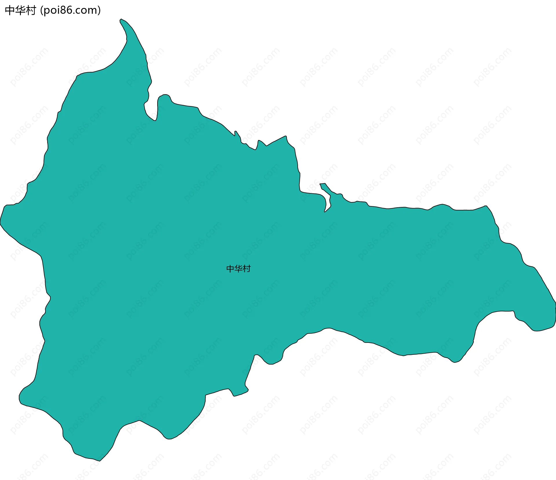 中华村边界地图