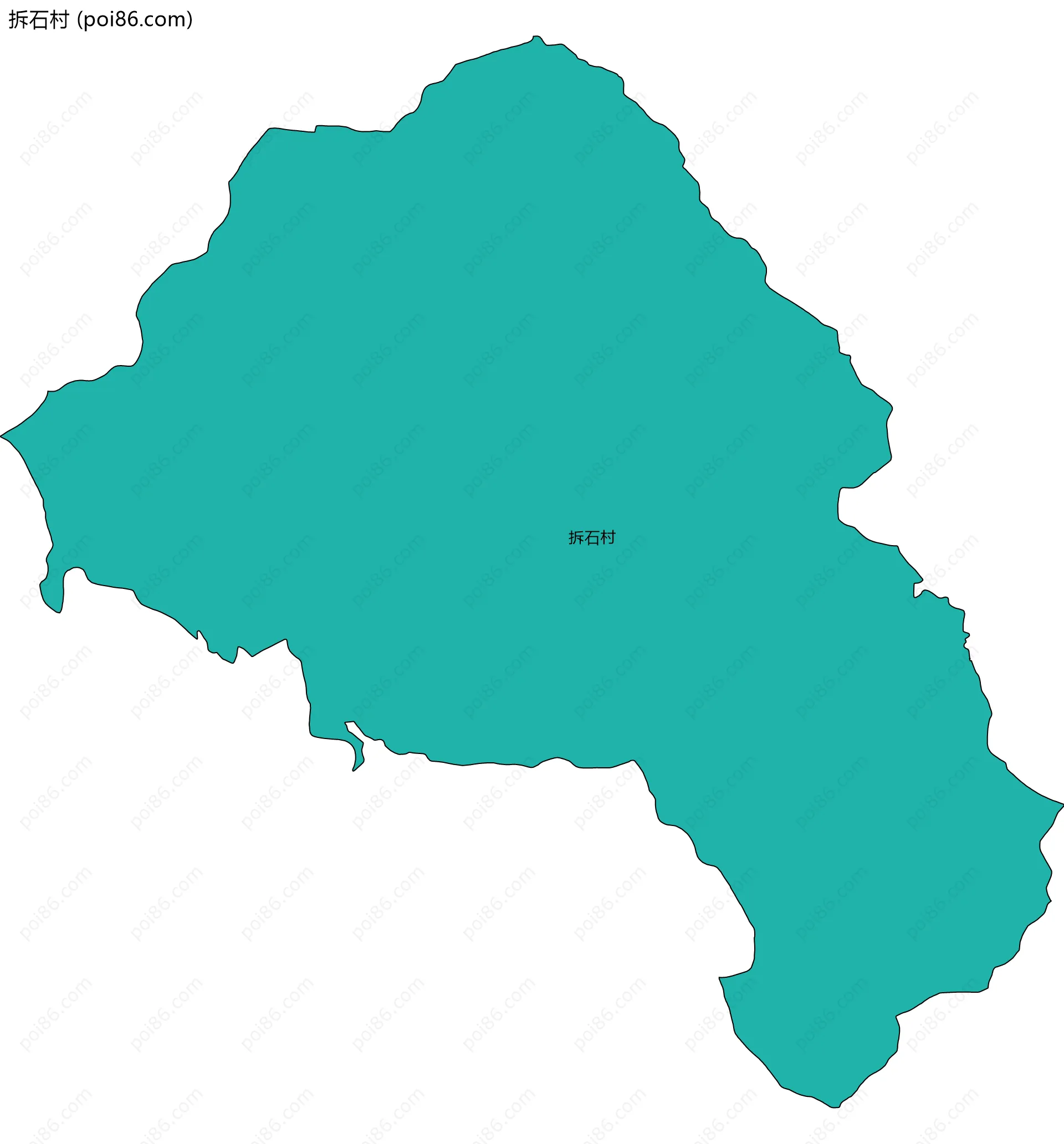 拆石村边界地图