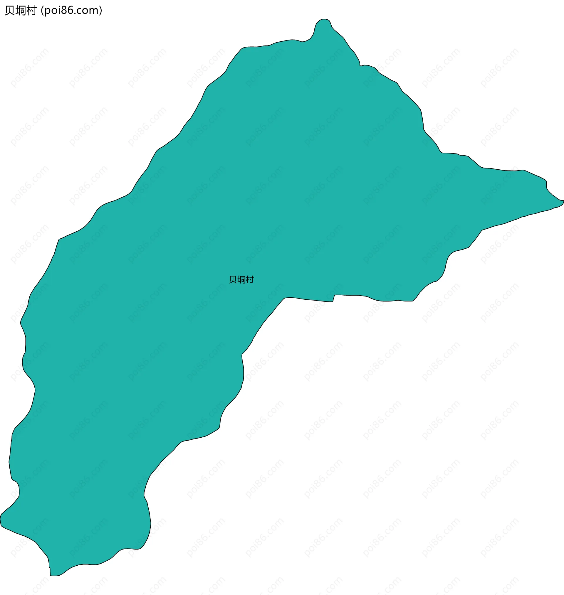 贝垌村边界地图