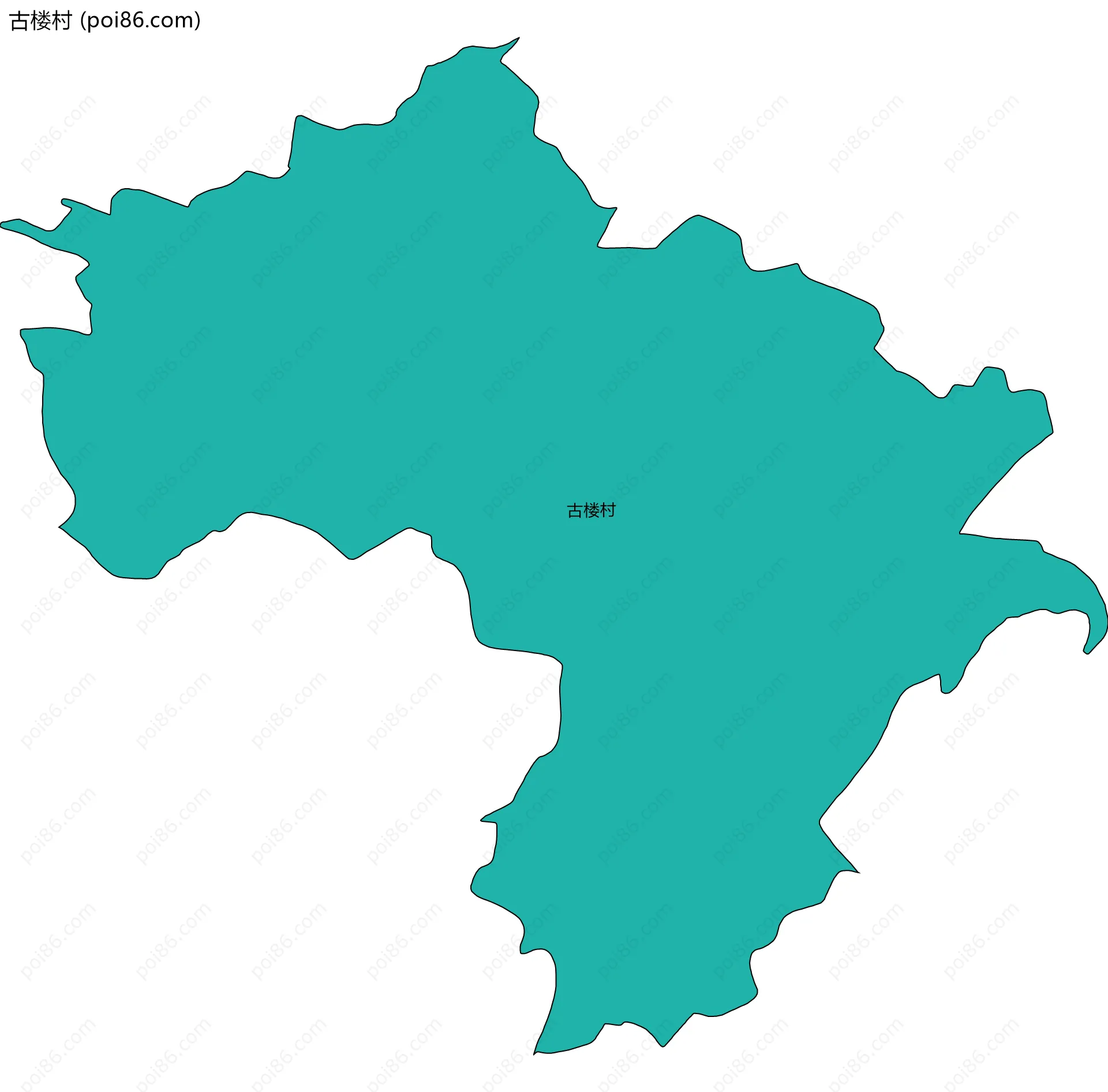 古楼村边界地图