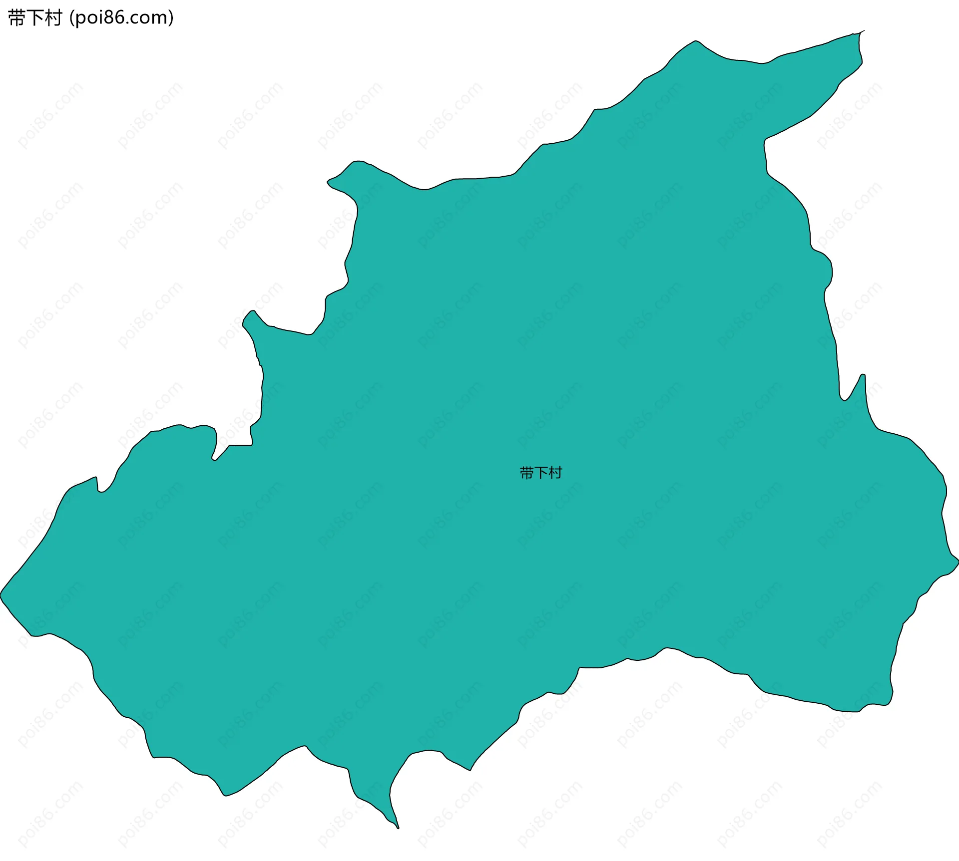 带下村边界地图