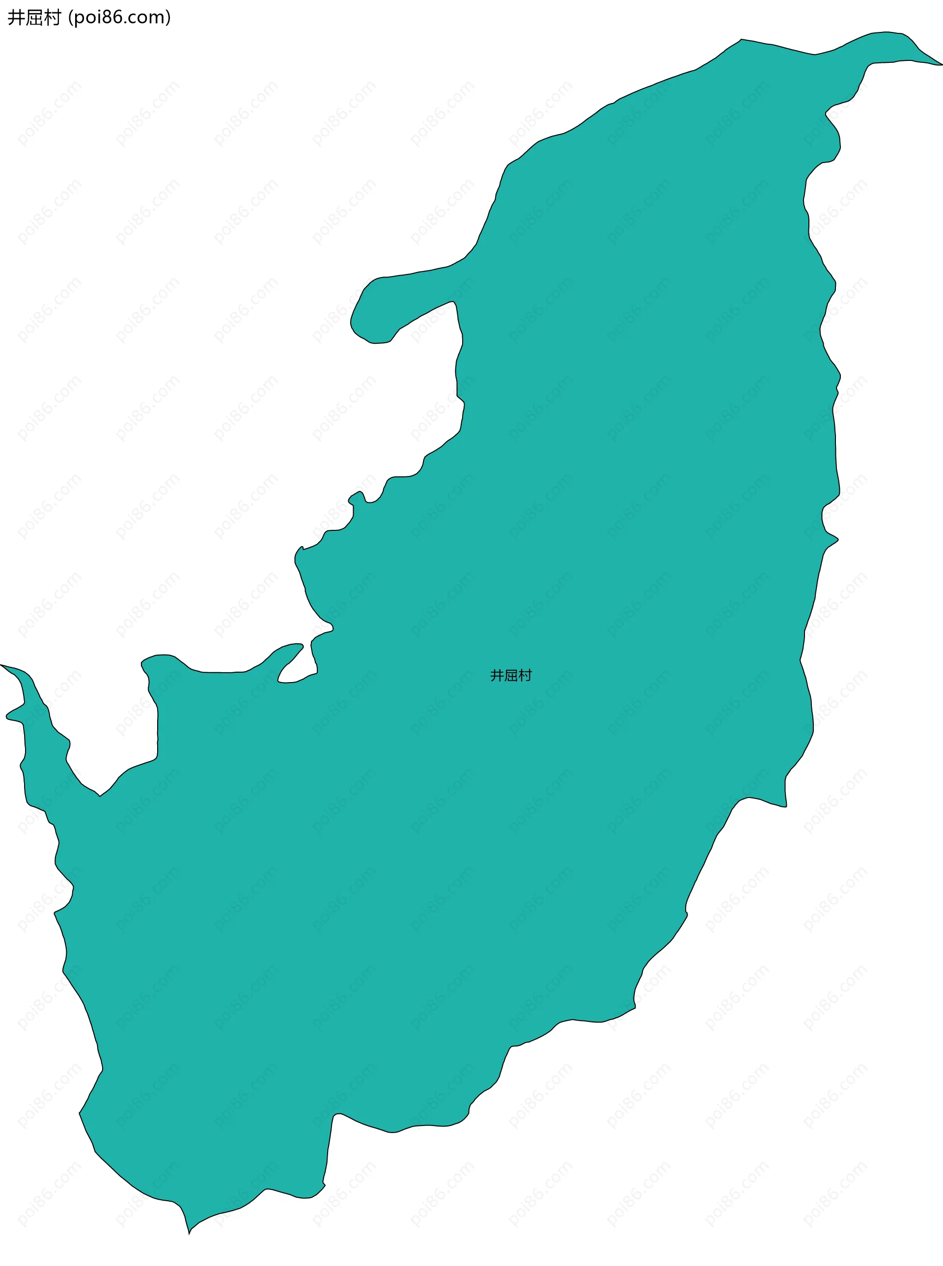 井屈村边界地图