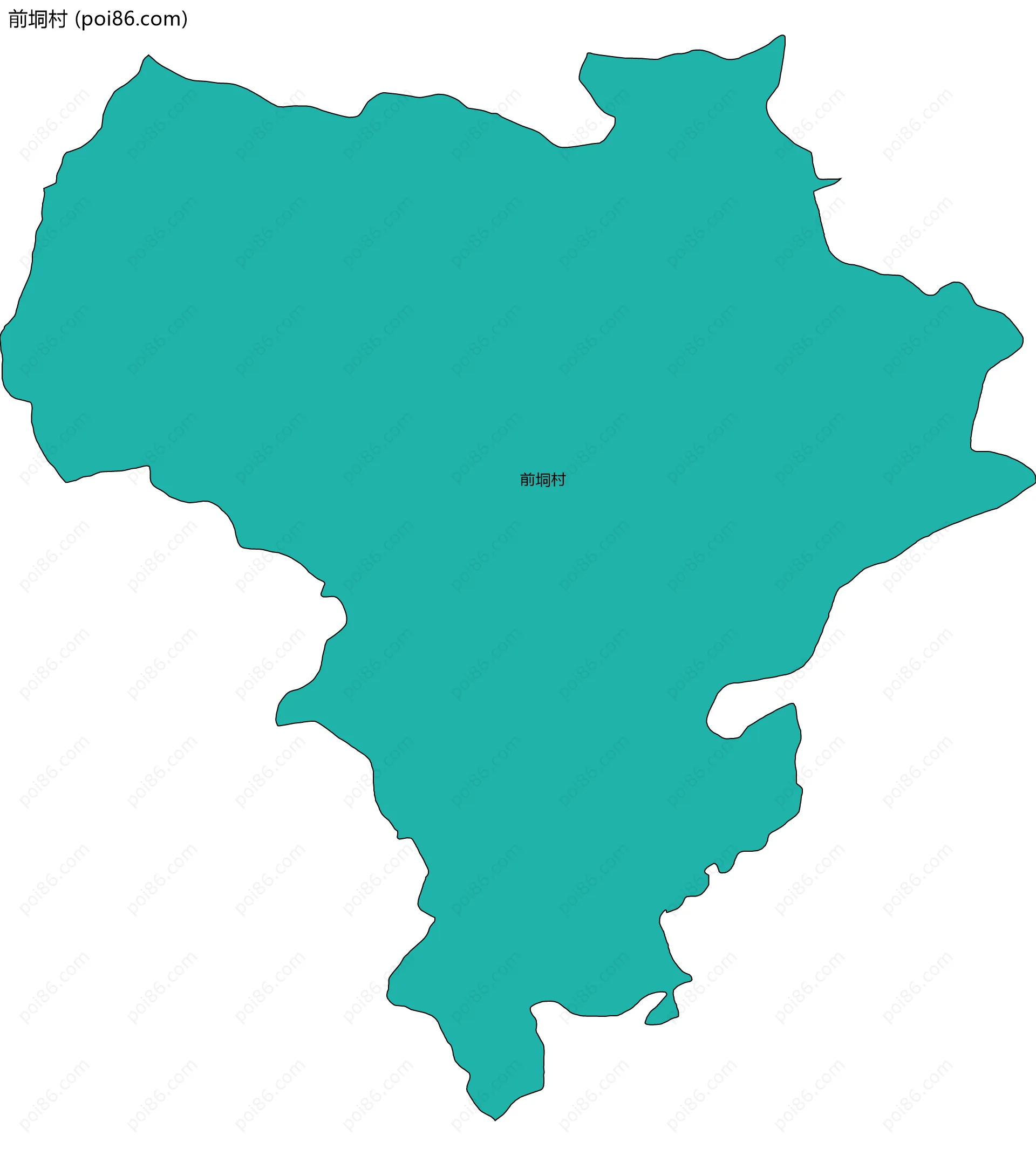 前垌村边界地图