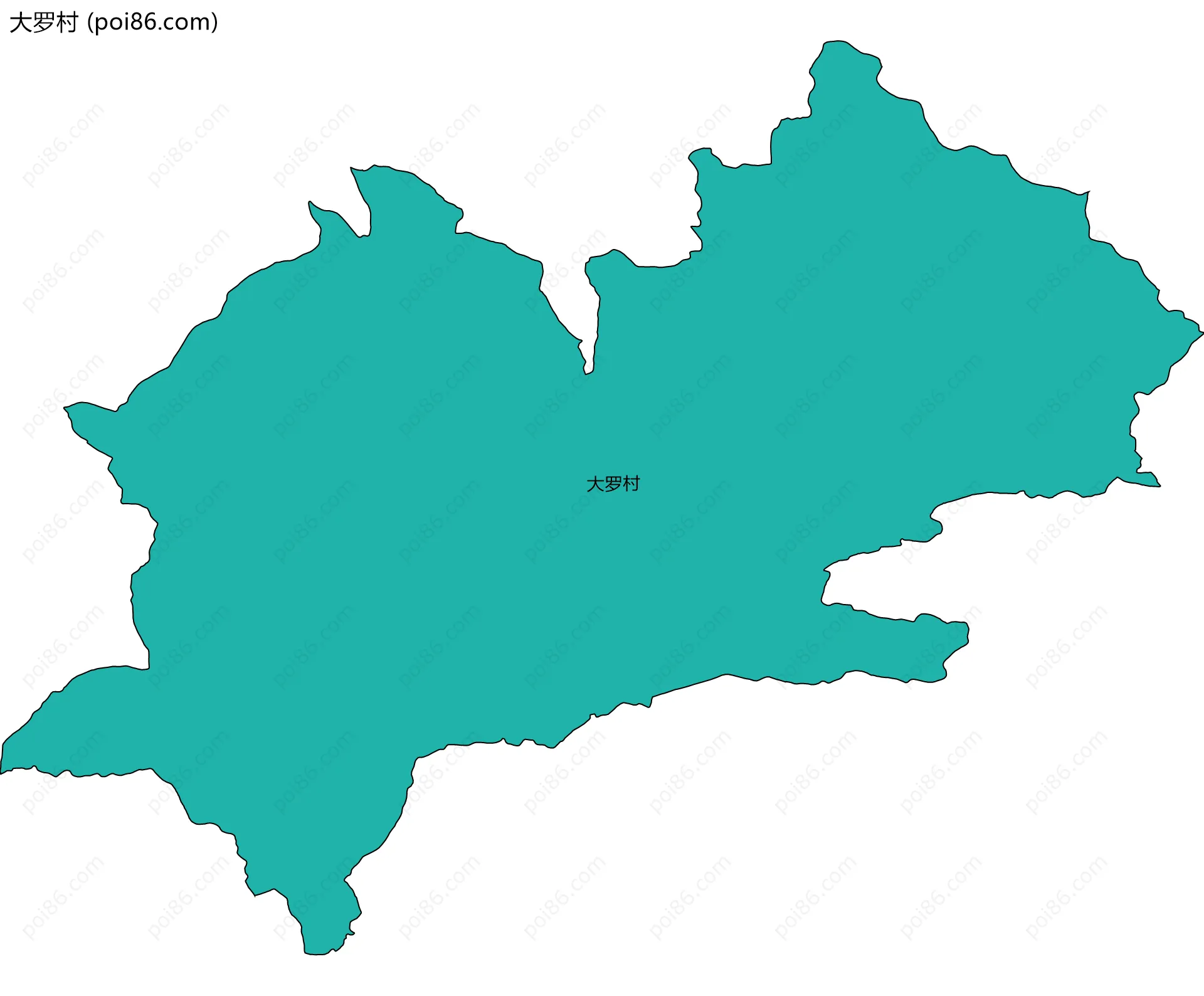 大罗村边界地图