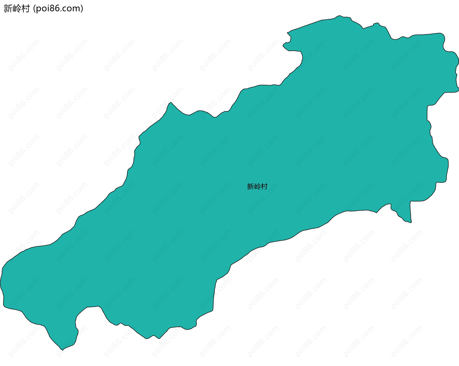 新岭村边界地图