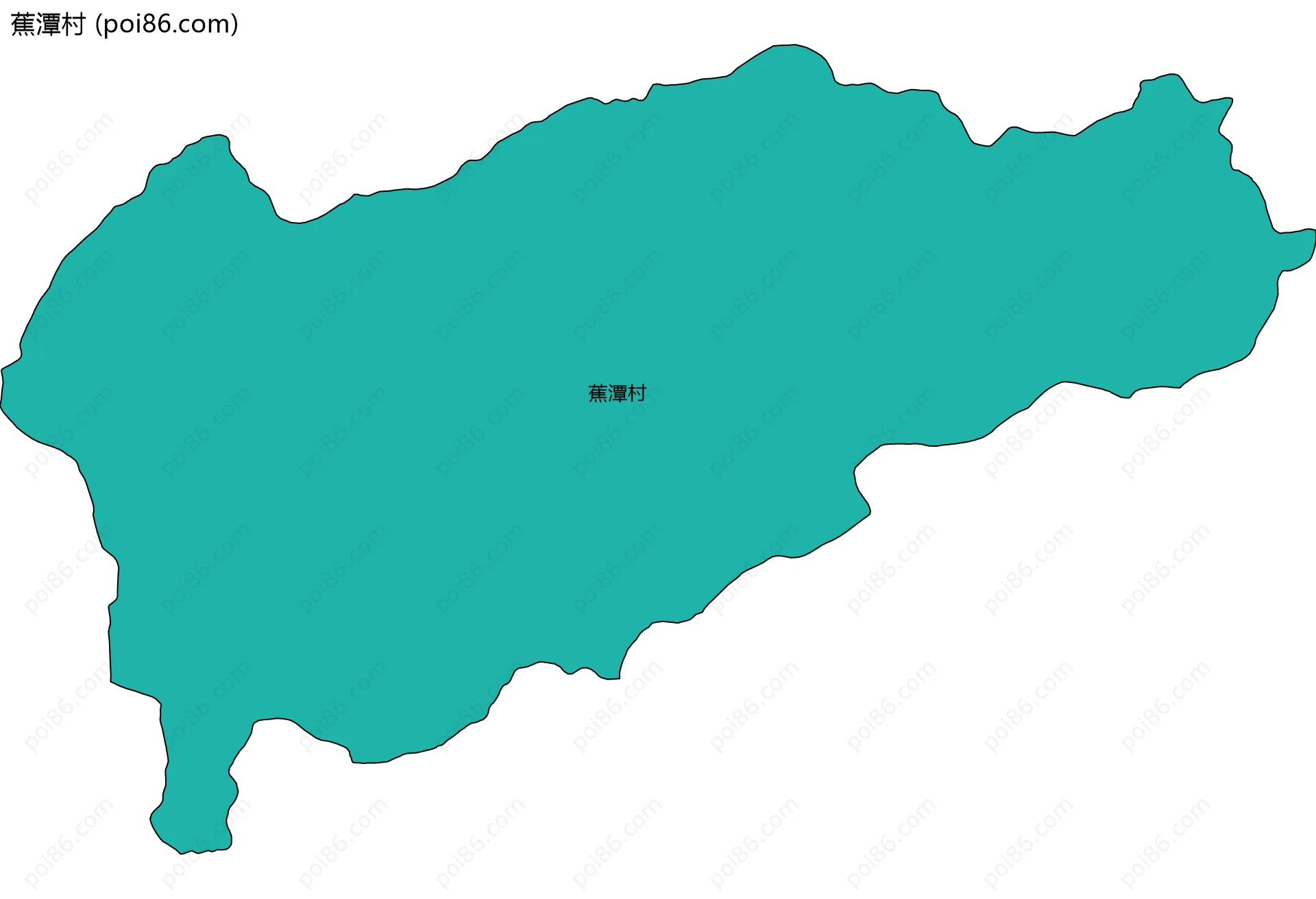 蕉潭村边界地图