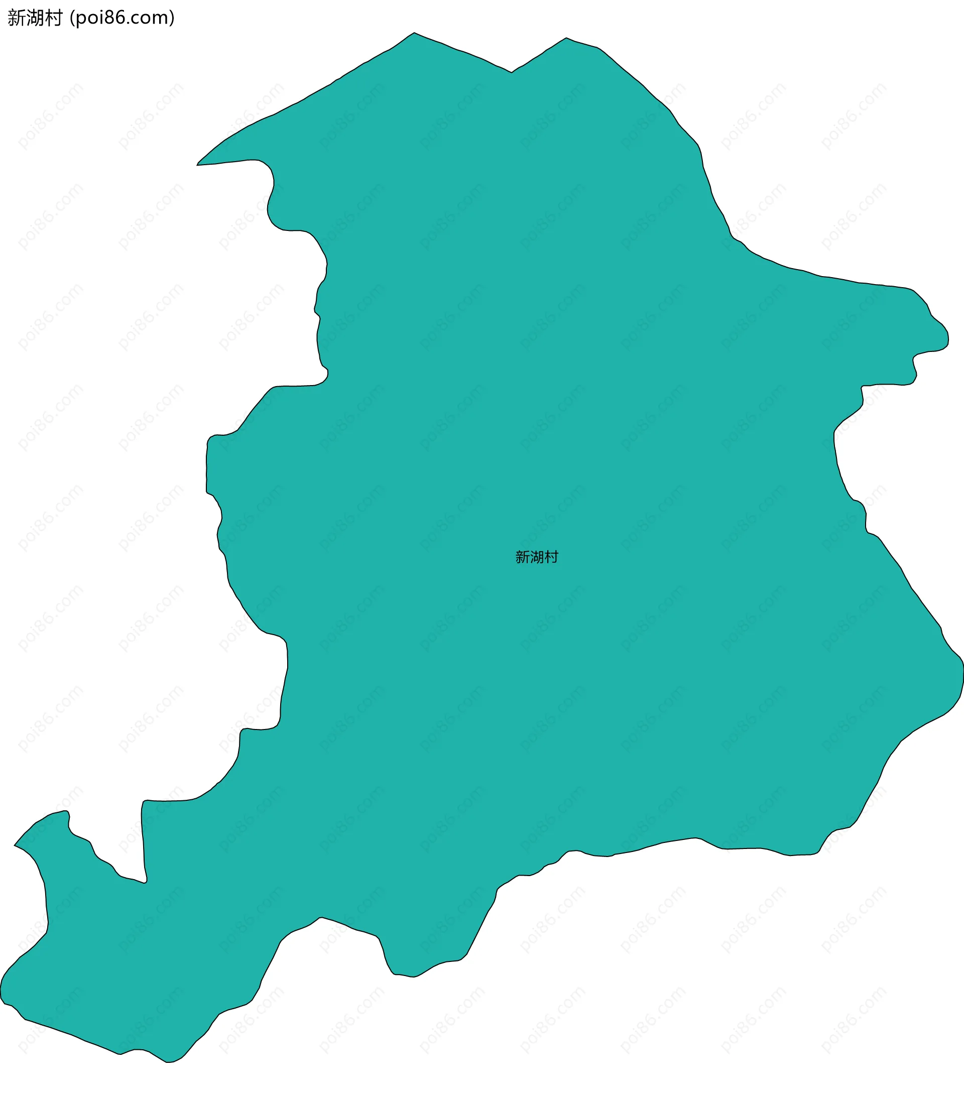 新湖村边界地图