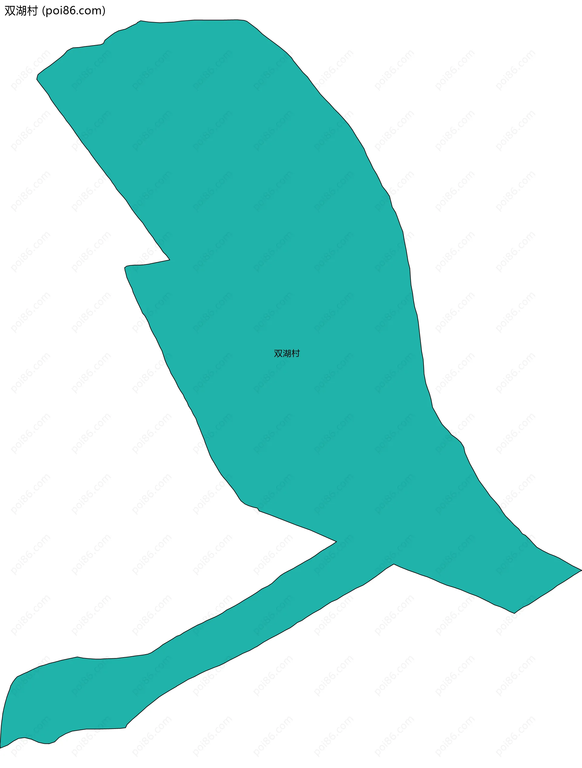 双湖村边界地图