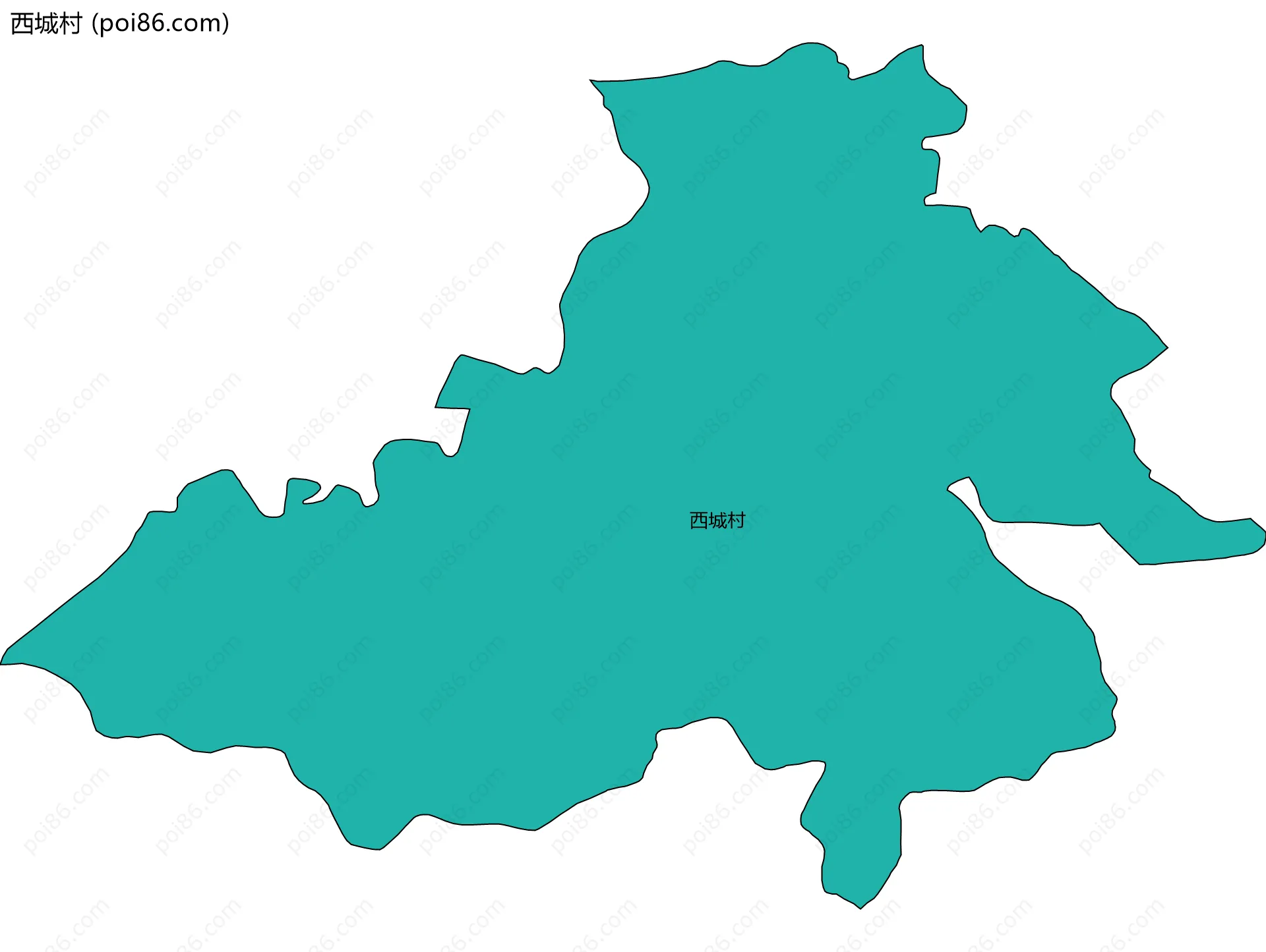 西城村边界地图