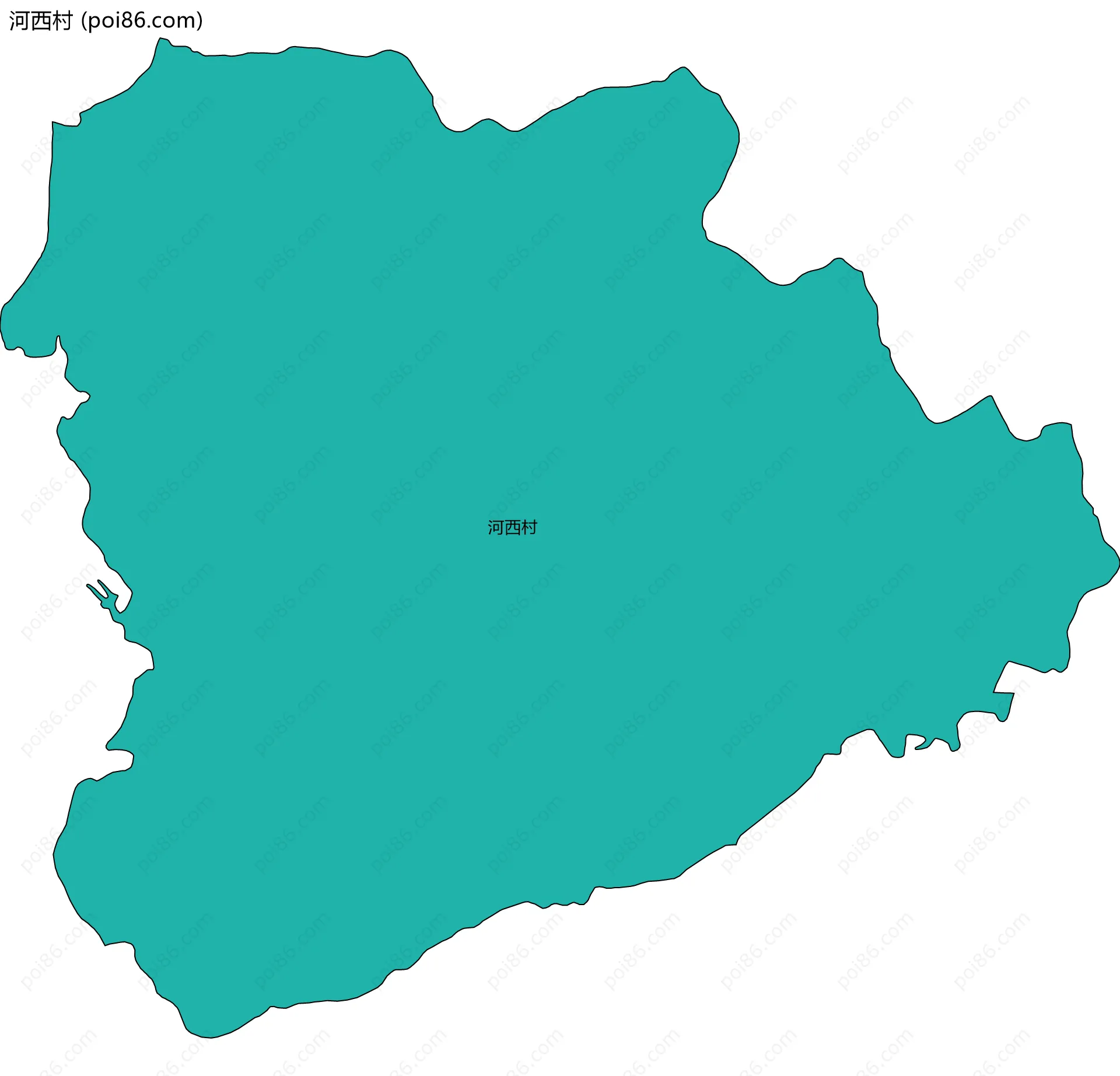 河西村边界地图