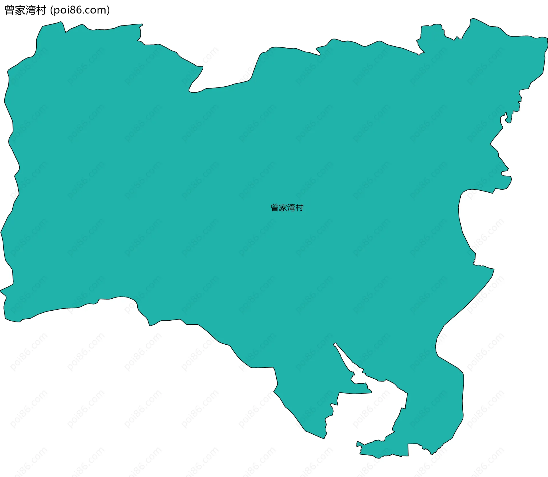 曾家湾村边界地图