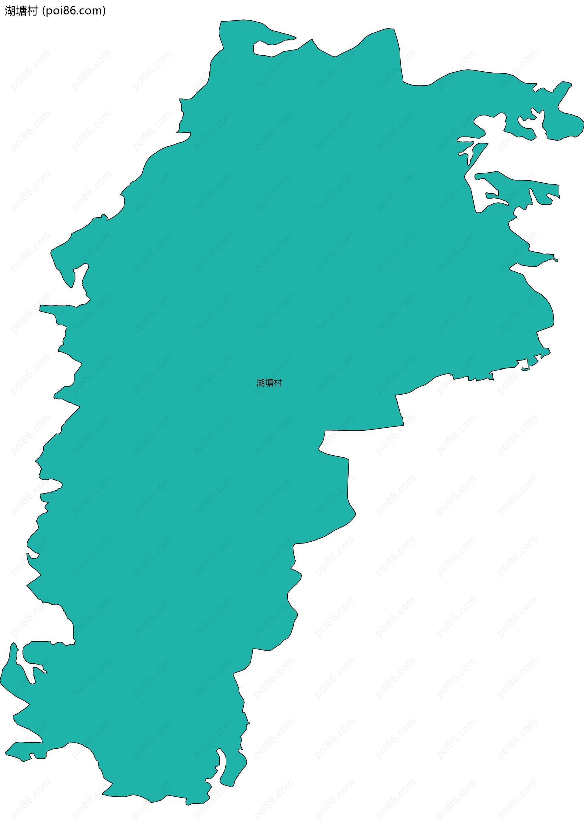 湖塘村边界地图