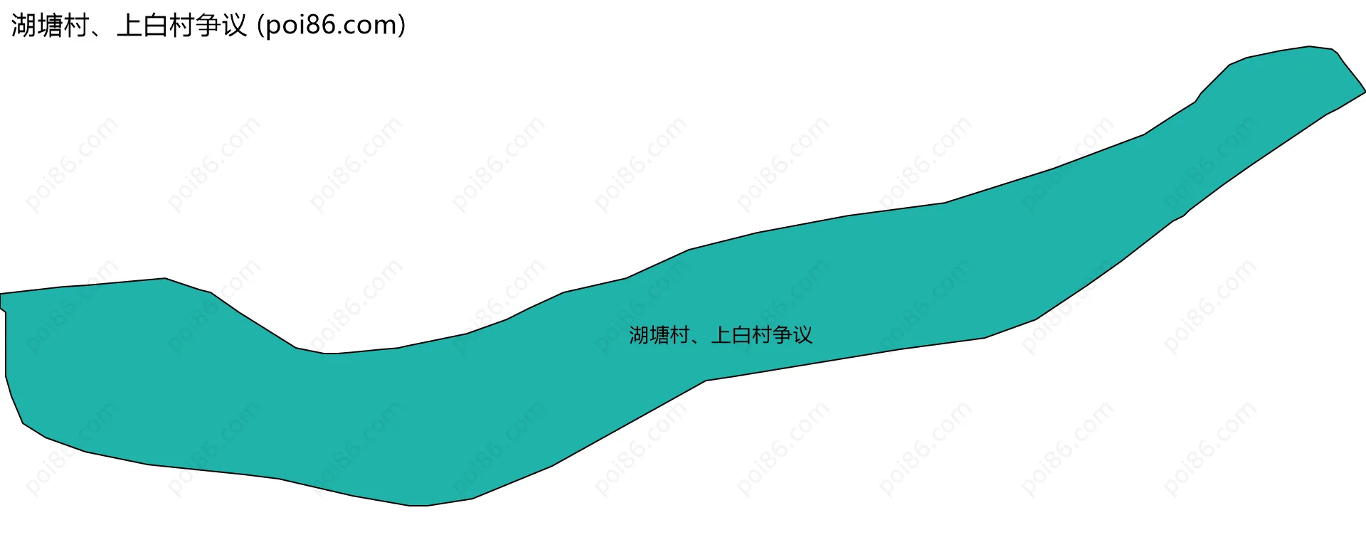 湖塘村、上白村争议边界地图