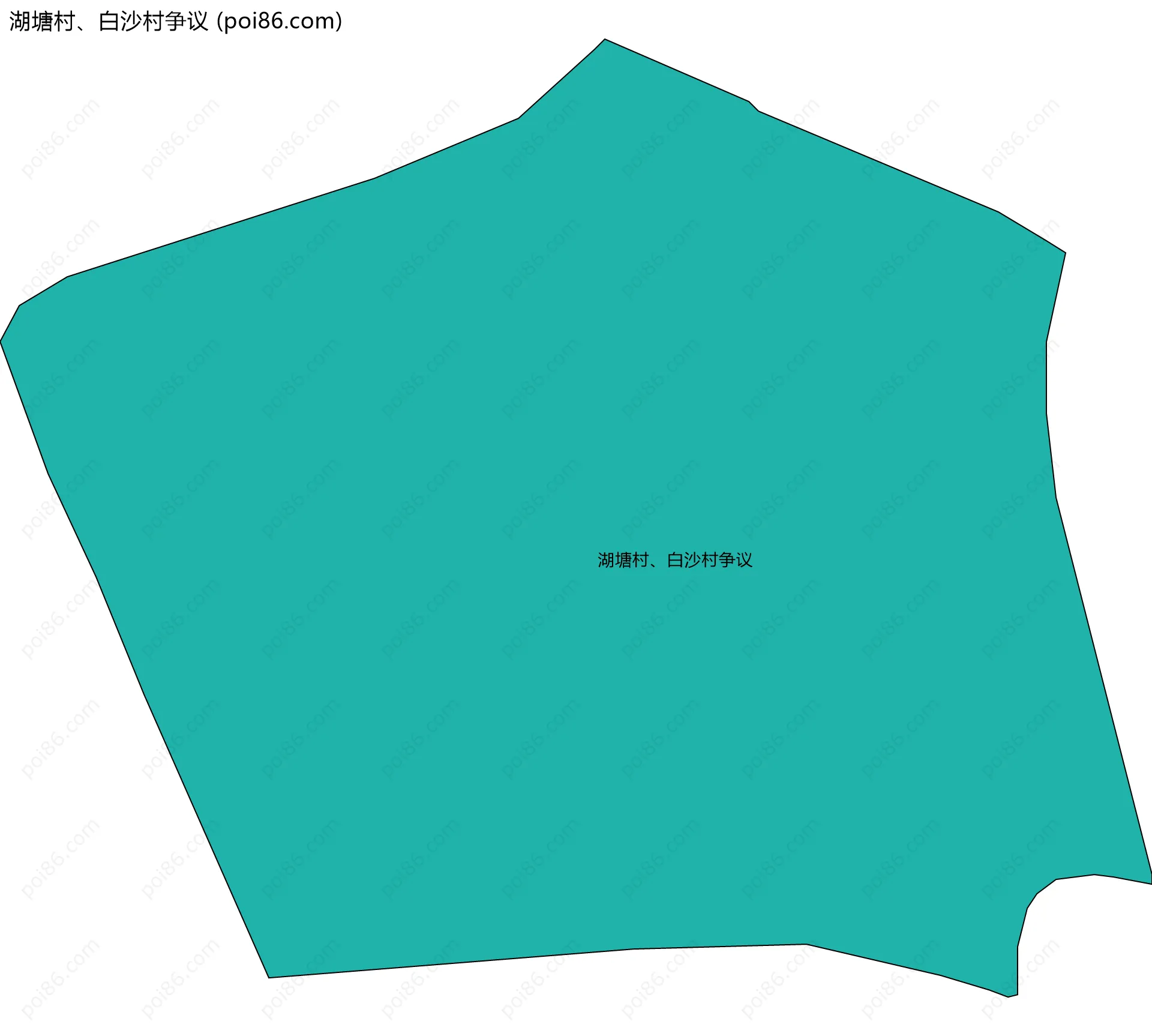 湖塘村、白沙村争议边界地图