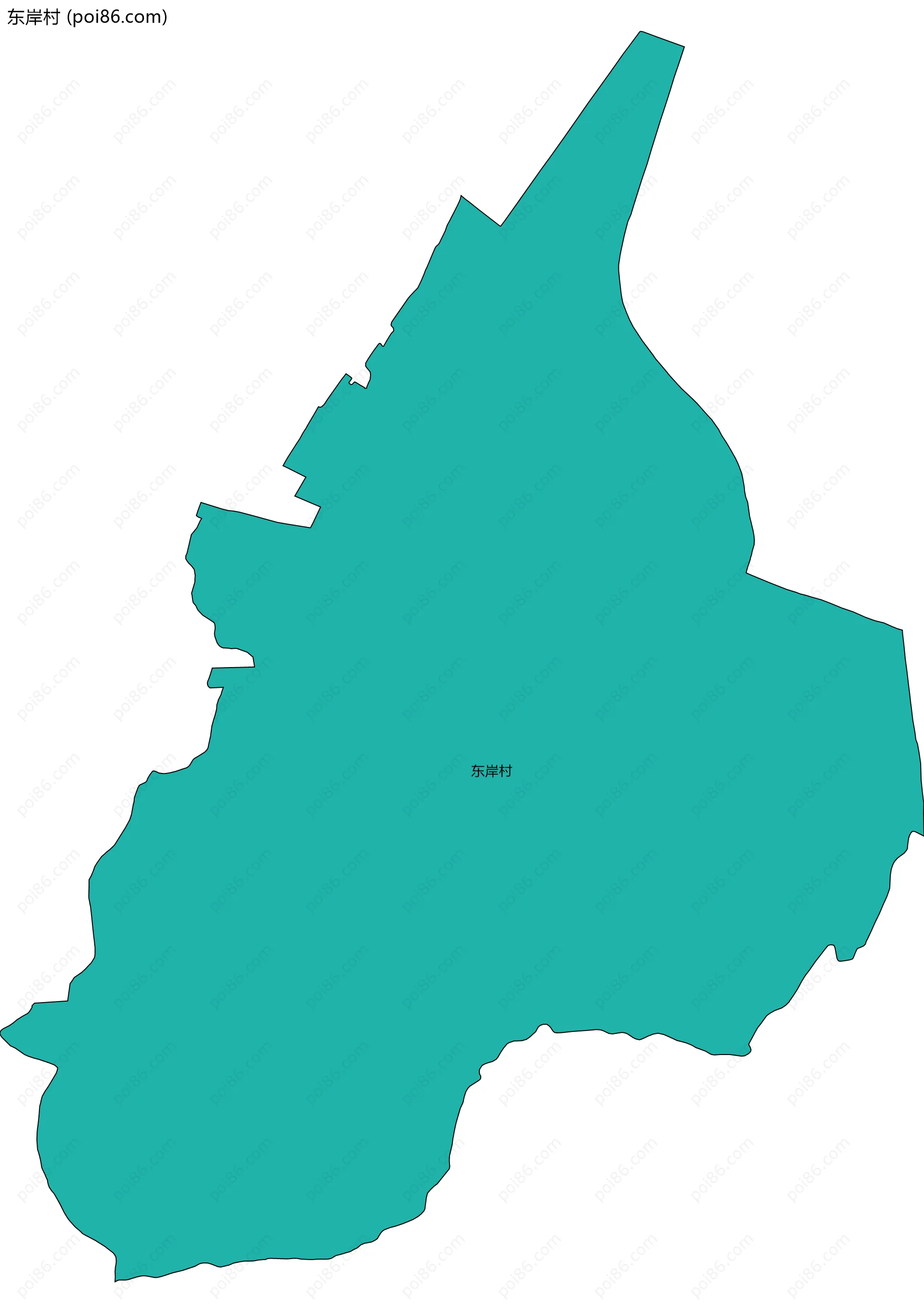 东岸村边界地图