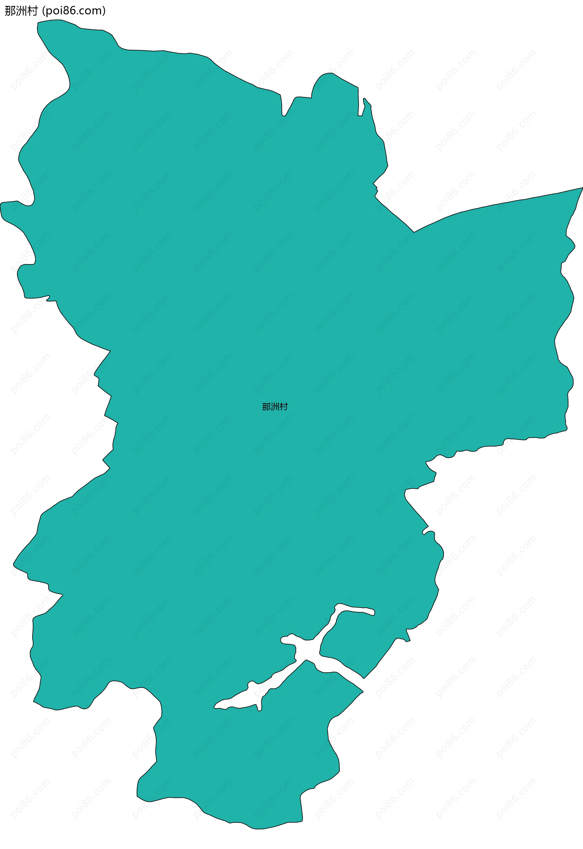 那洲村边界地图