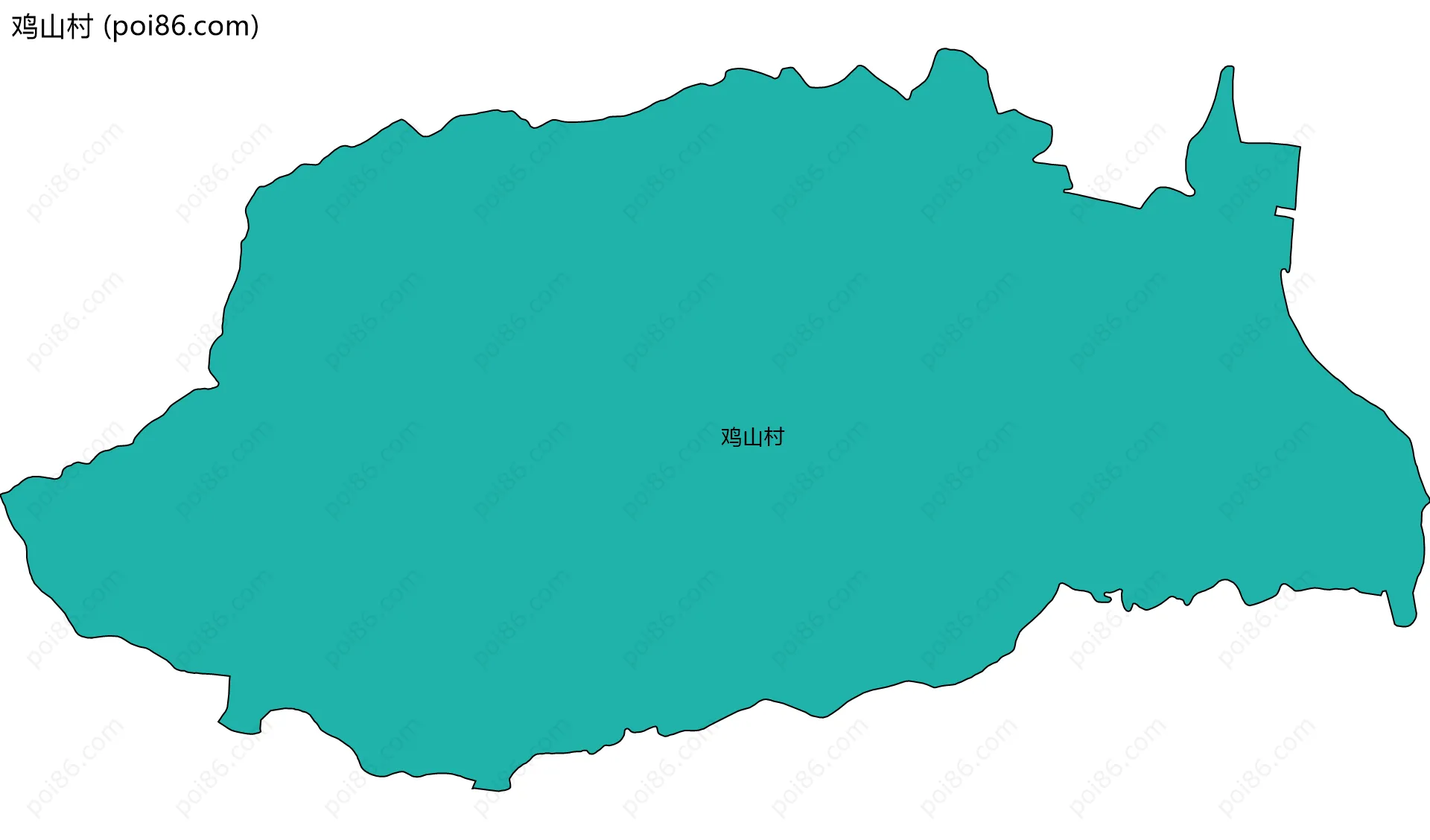 鸡山村边界地图