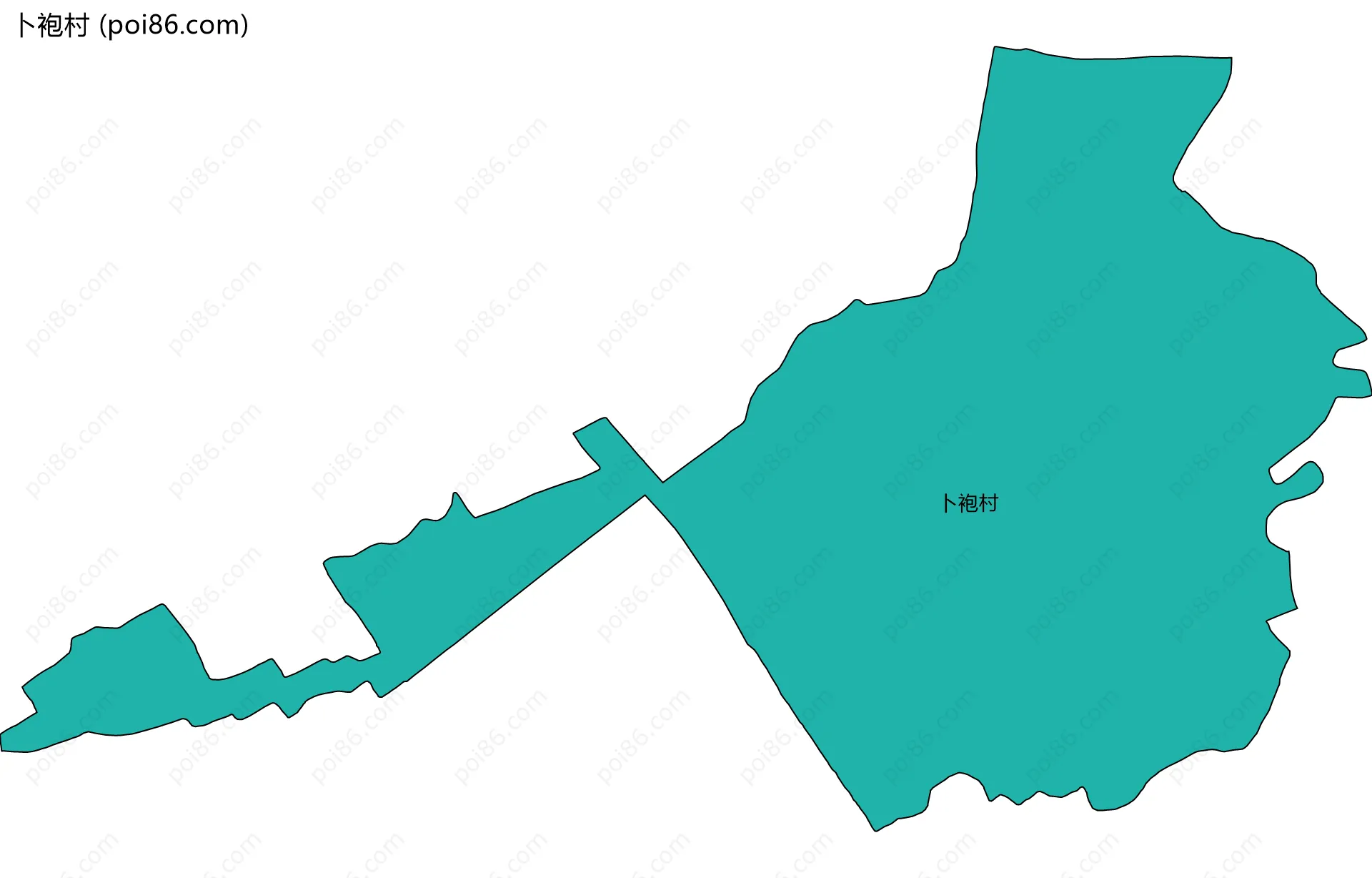 卜袍村边界地图